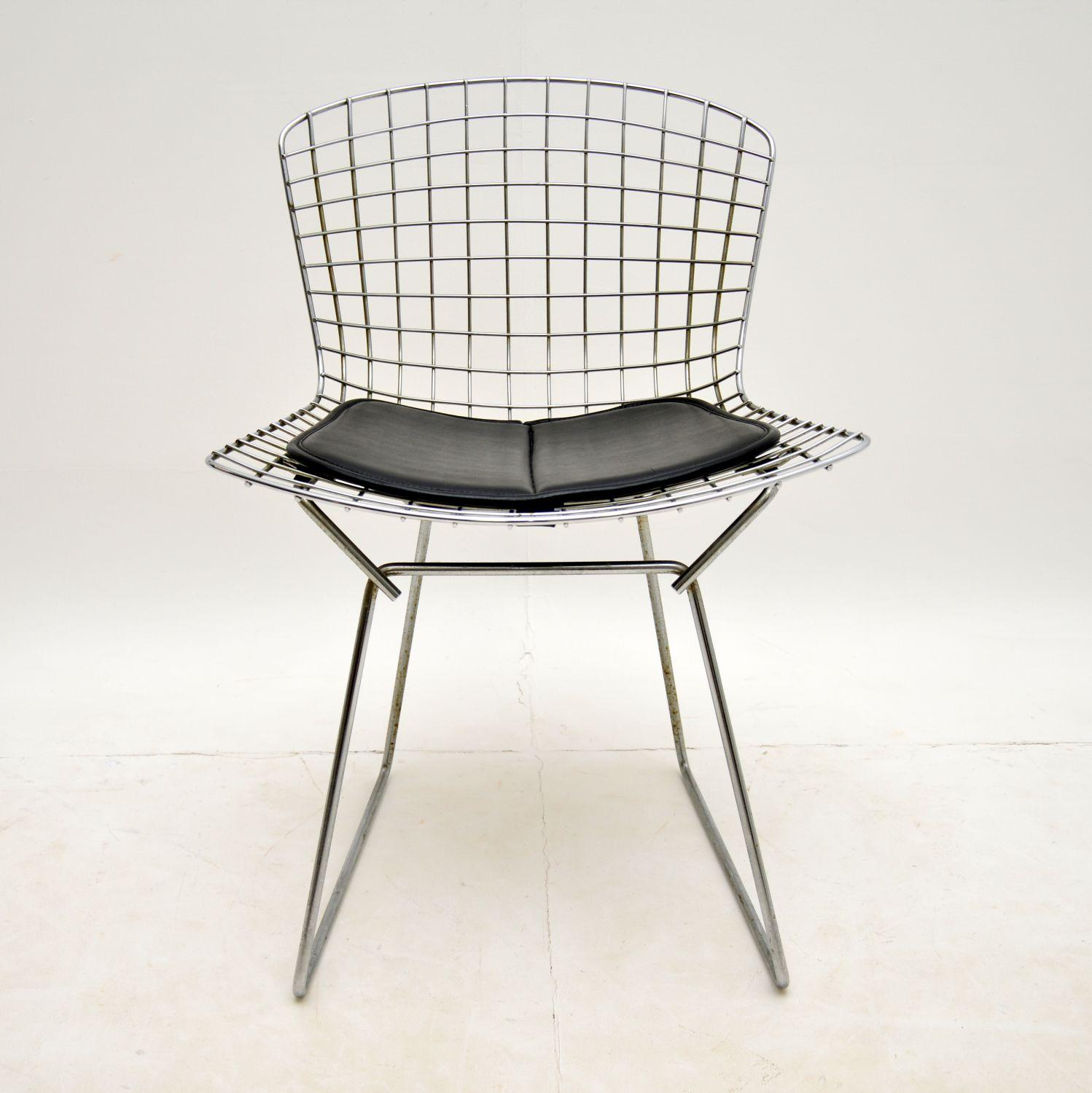 American Pair of Vintage Wire Chairs by Harry Bertoia