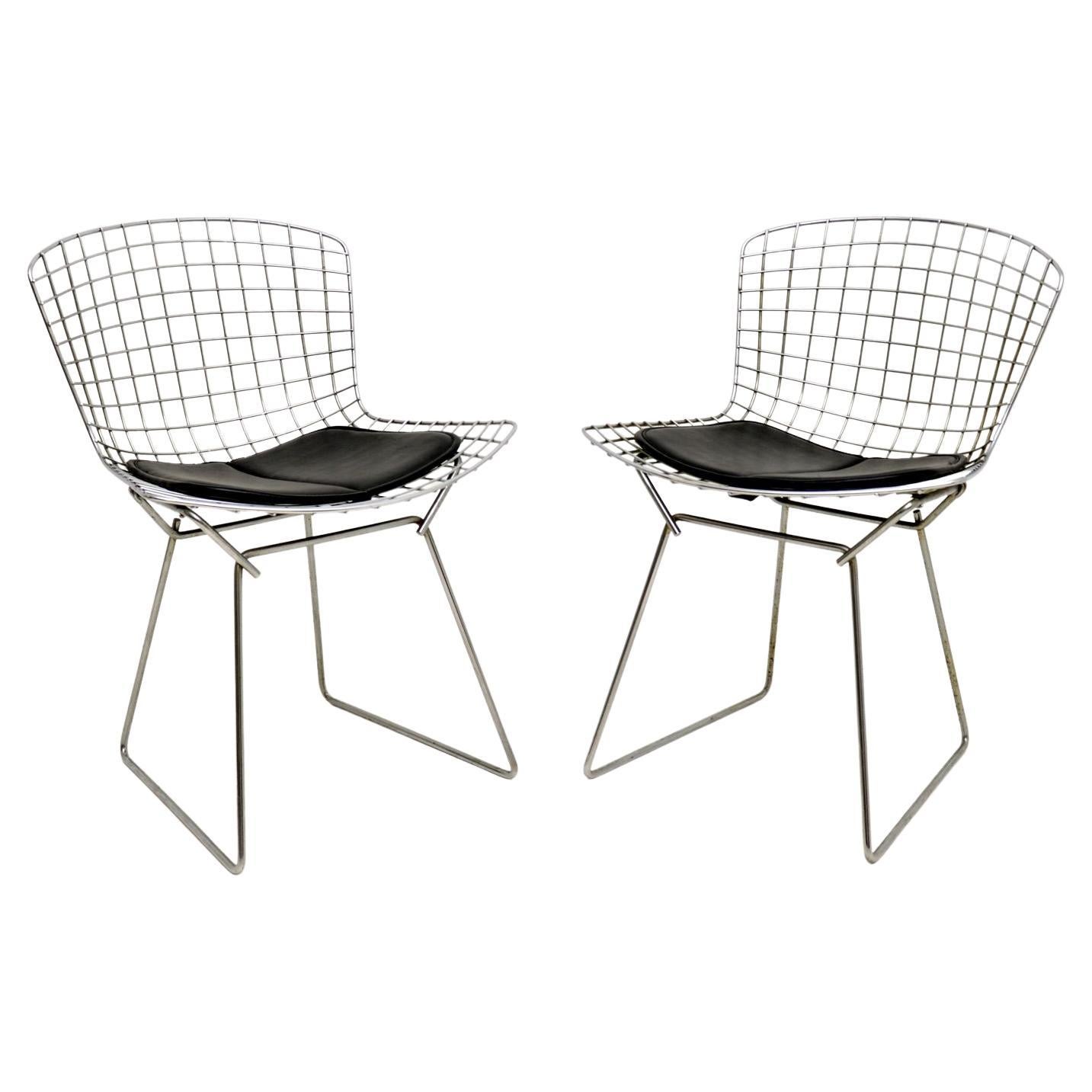 Pair of Vintage Wire Chairs by Harry Bertoia