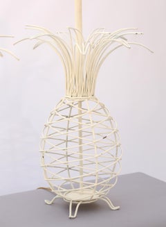 Pair of Vintage Wire Pineapple Lamps