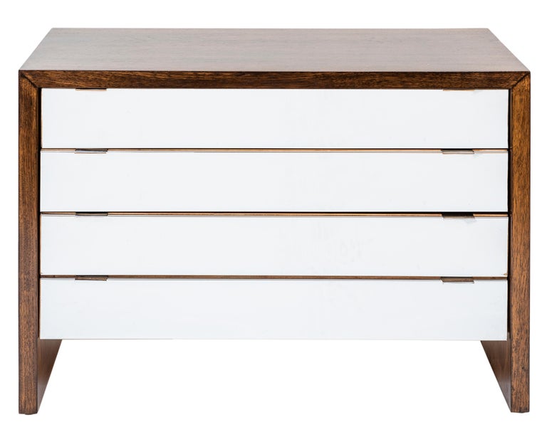 Pair of Vintage Wood and Chrome Metal Side Table, Canada, circa 1975 at