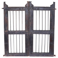 Pair of Vintage Wood and Iron Garden Gates