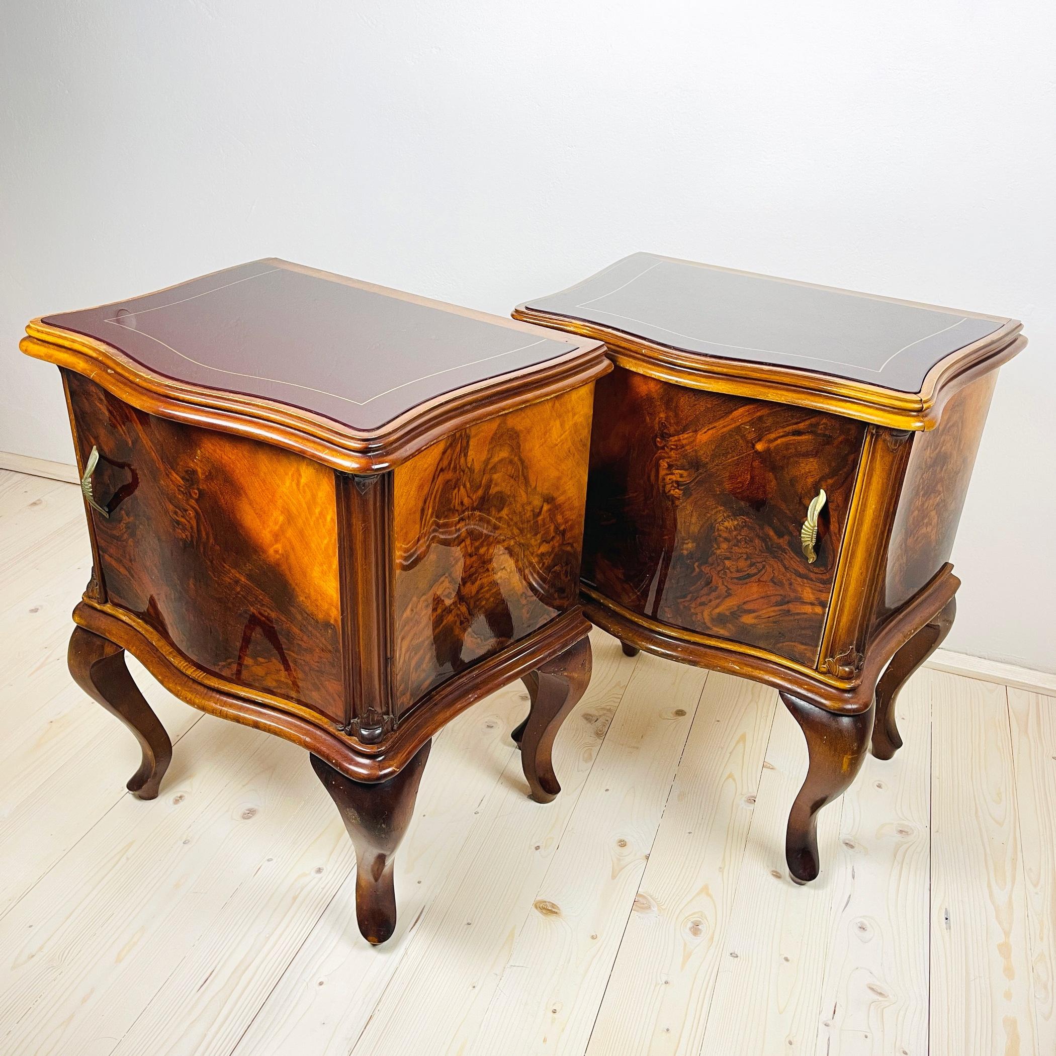 20th Century Pair of Vintage Wood Nightstands, Italy, 1960s For Sale