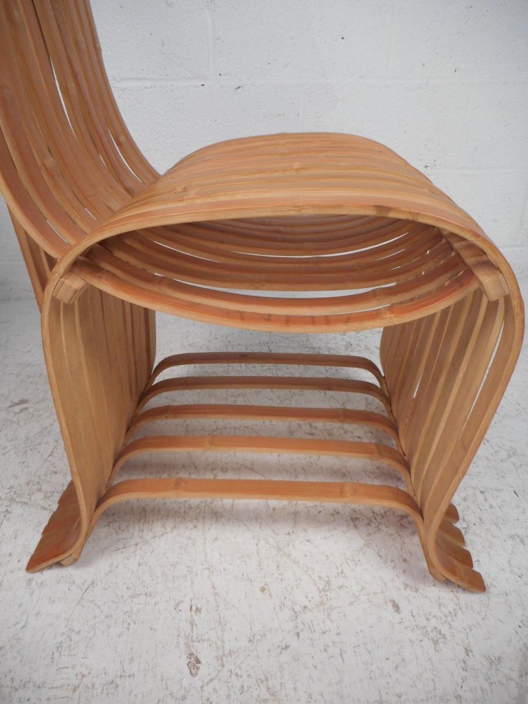 Pair Of Vintage Wood Slat Chairs For Sale At 1stdibs