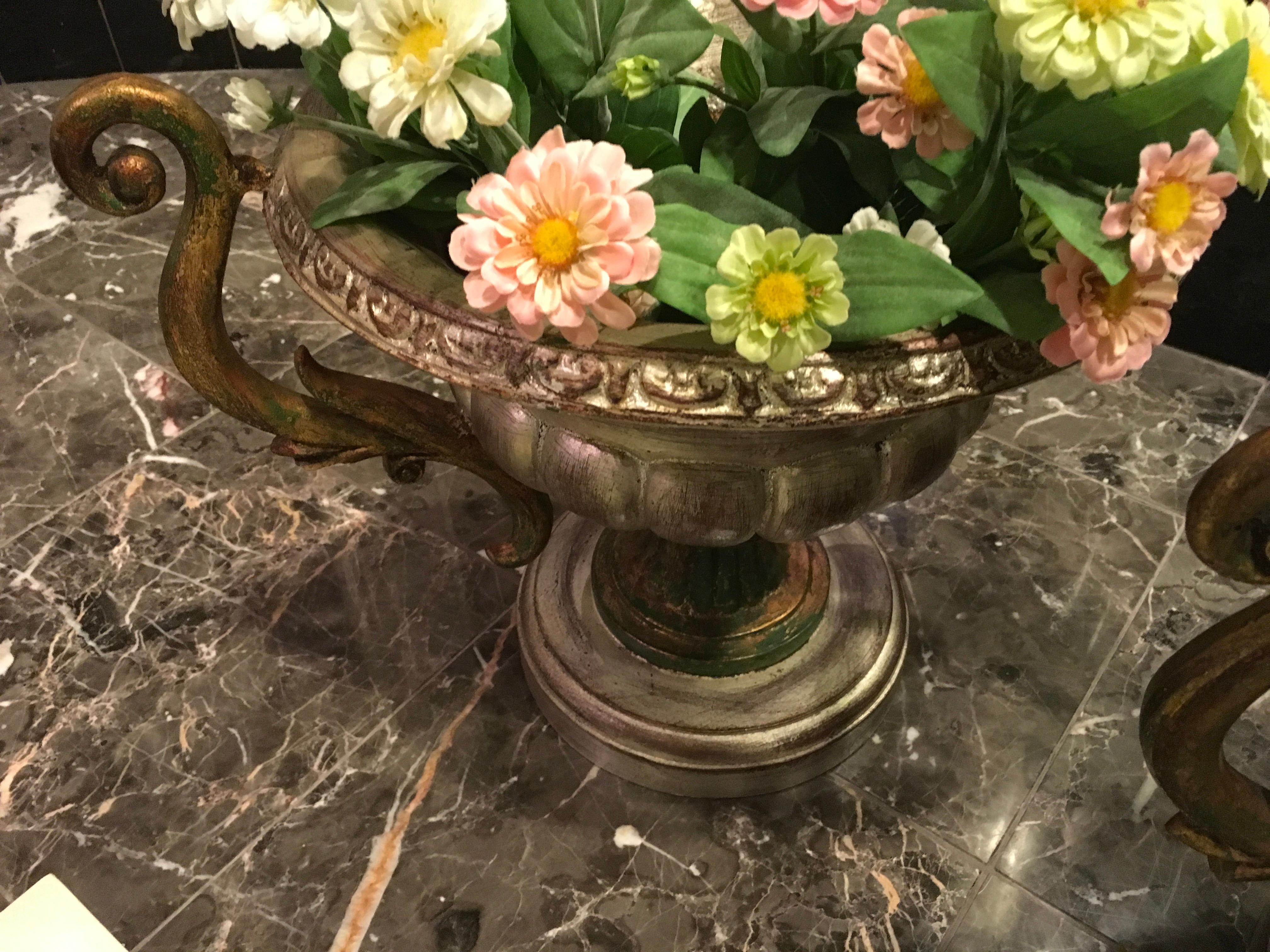 Paire de vases en bois peint, jardinières et jardinières, Italie, vers 1980 en vente 2