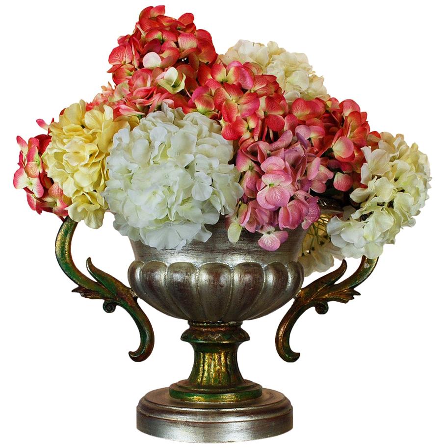 Gréco-romain Paire de vases en bois peint, jardinières et jardinières, Italie, vers 1980 en vente