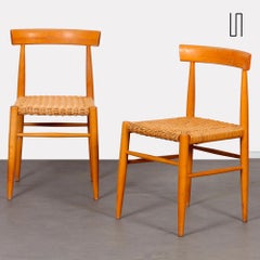 Pair of vintage wooden chairs edited by Krasna Jizba, 1960s