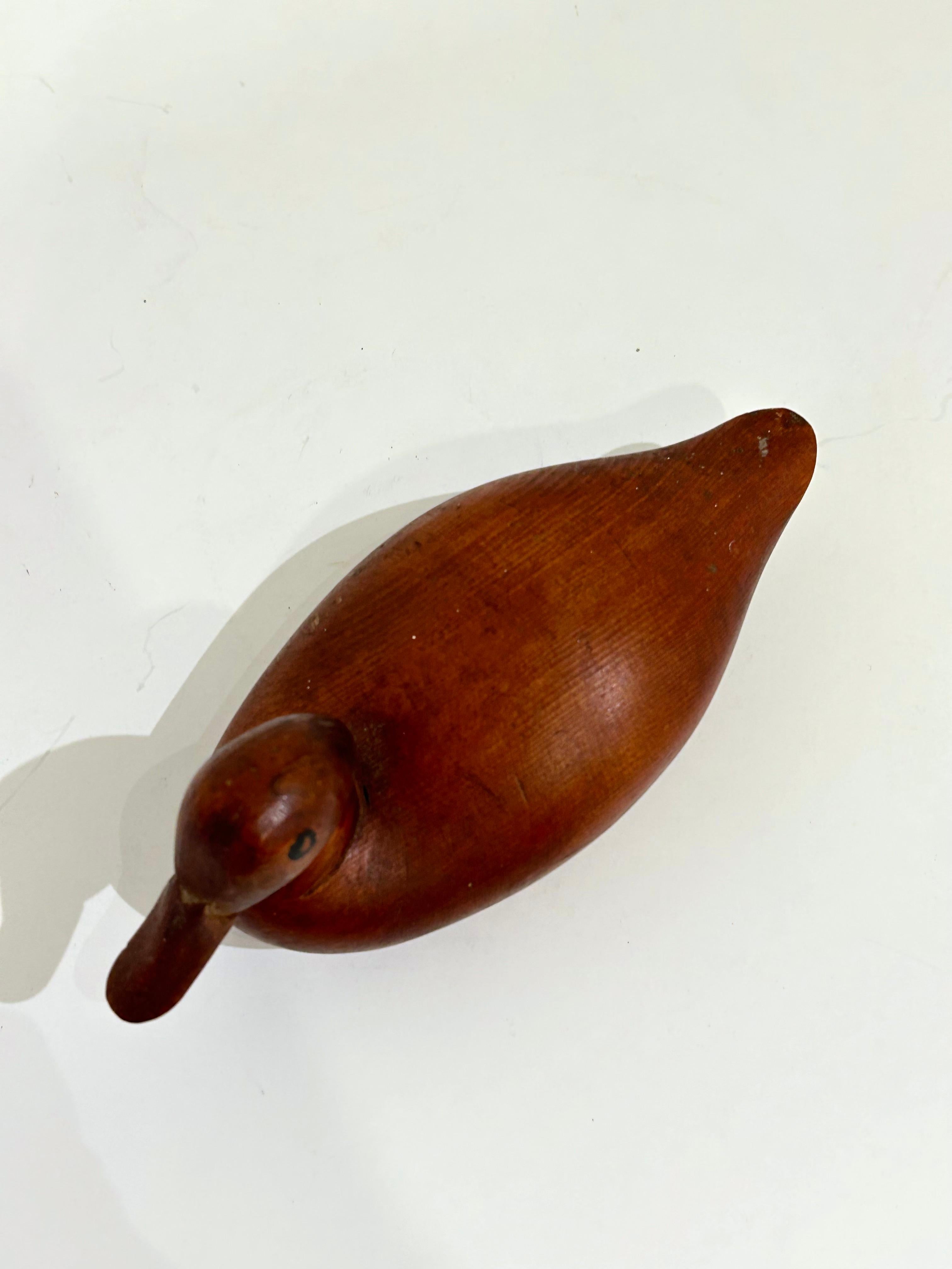 Pair of Vintage Wooden Duck Decoys For Sale 7