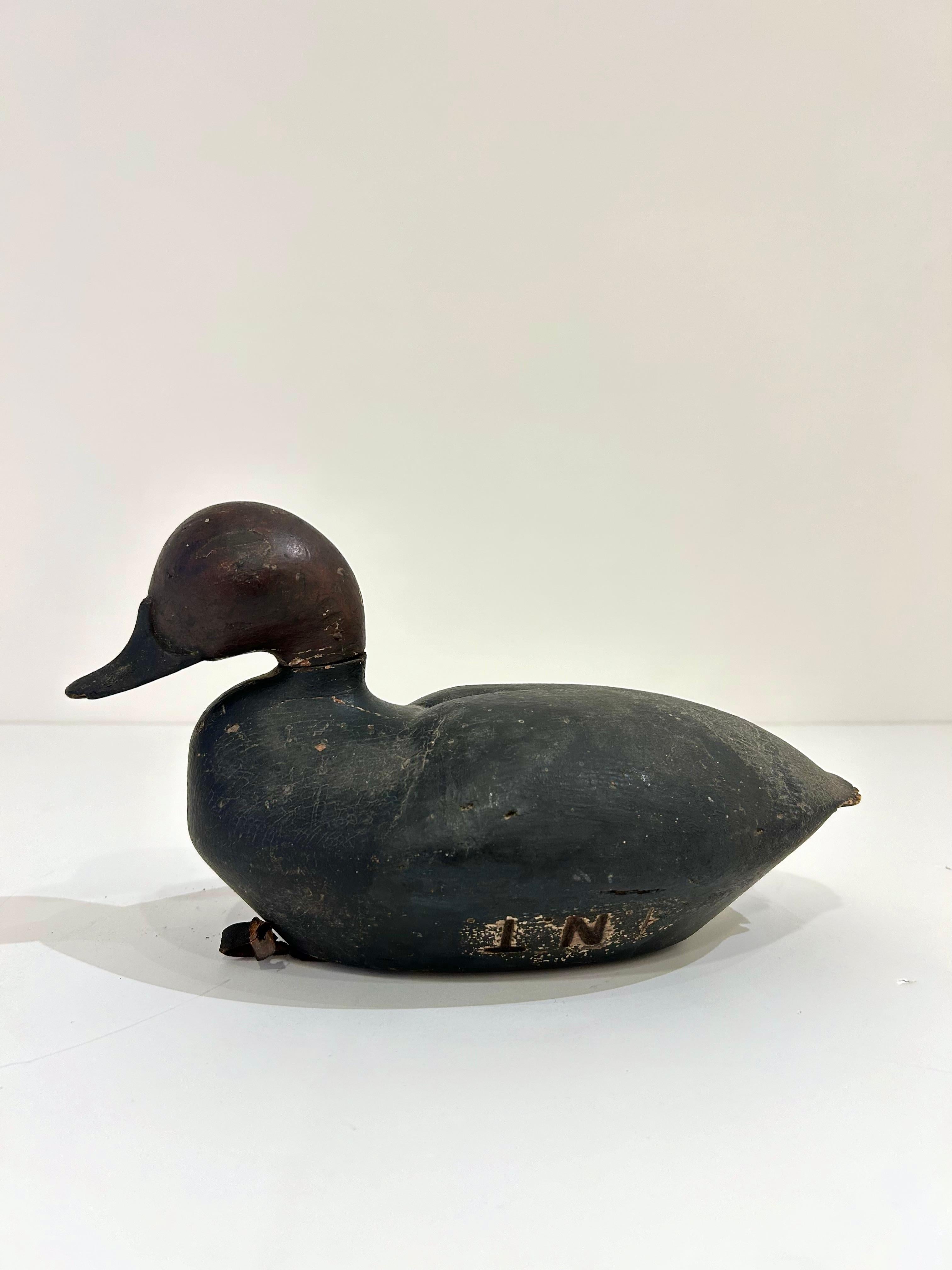 American Pair of Vintage Wooden Duck Decoys For Sale