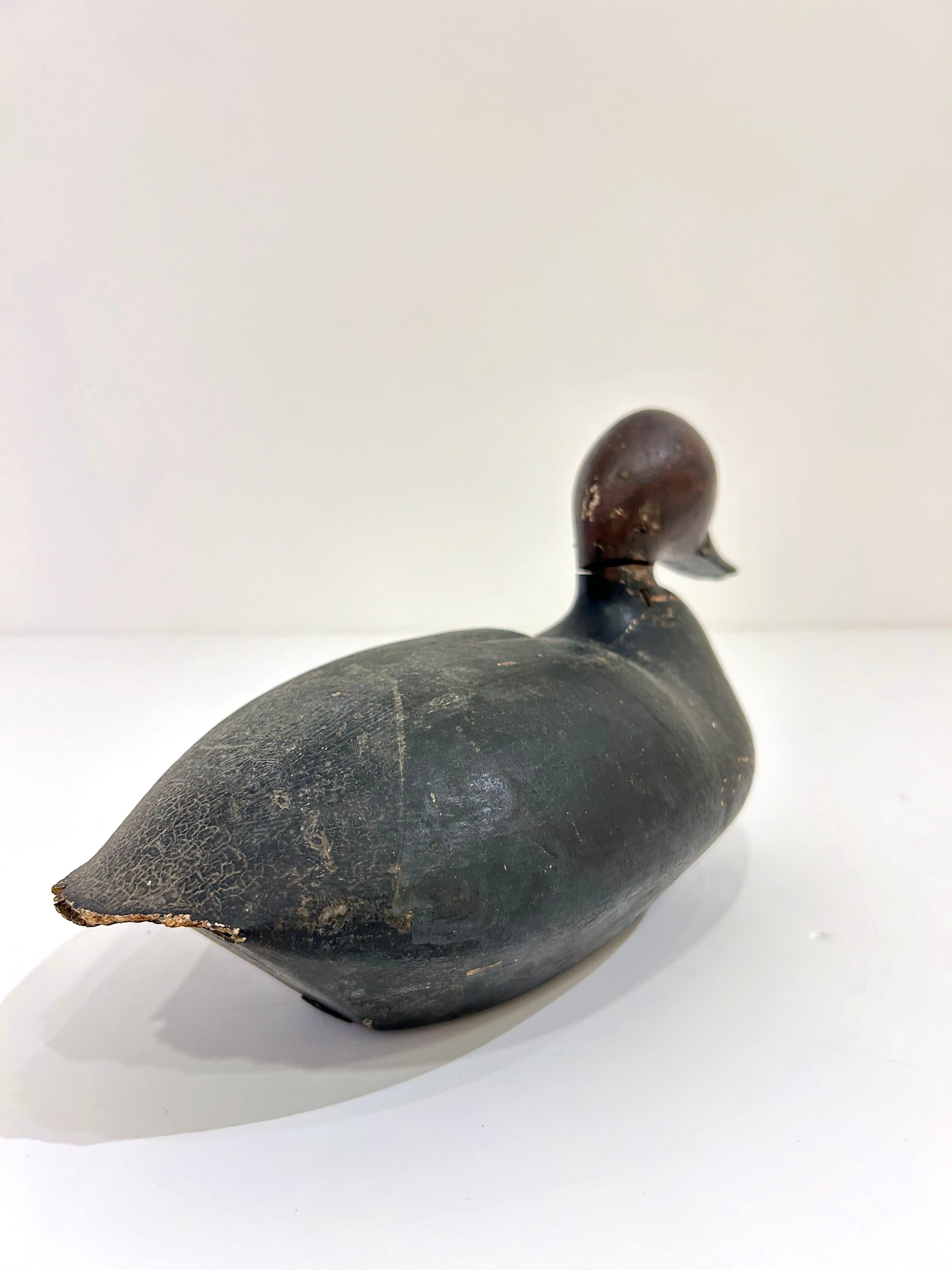 Pair of Vintage Wooden Duck Decoys For Sale 1