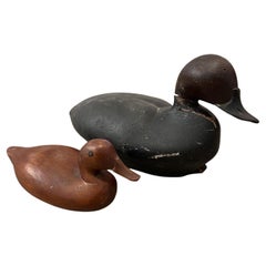 Pair of Vintage Wooden Duck Decoys