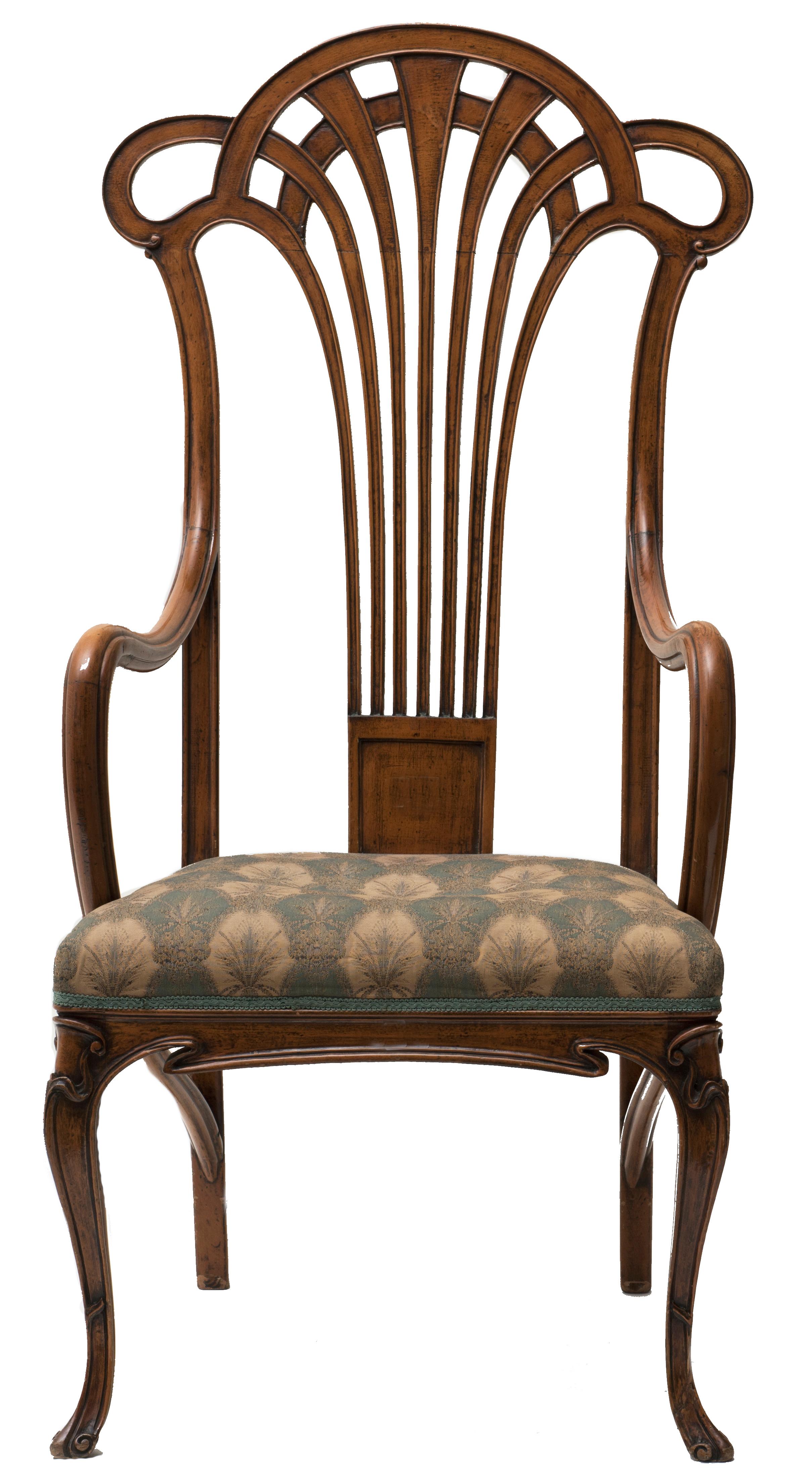 French Pair of Vintage Wooden Liberty Armchairs, 19th-20th Century For Sale