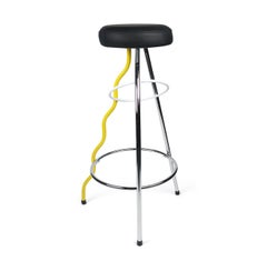 Pair of Vintage Yellow Duplex Bar Stools by Javier Mariscal for BD Barcelona