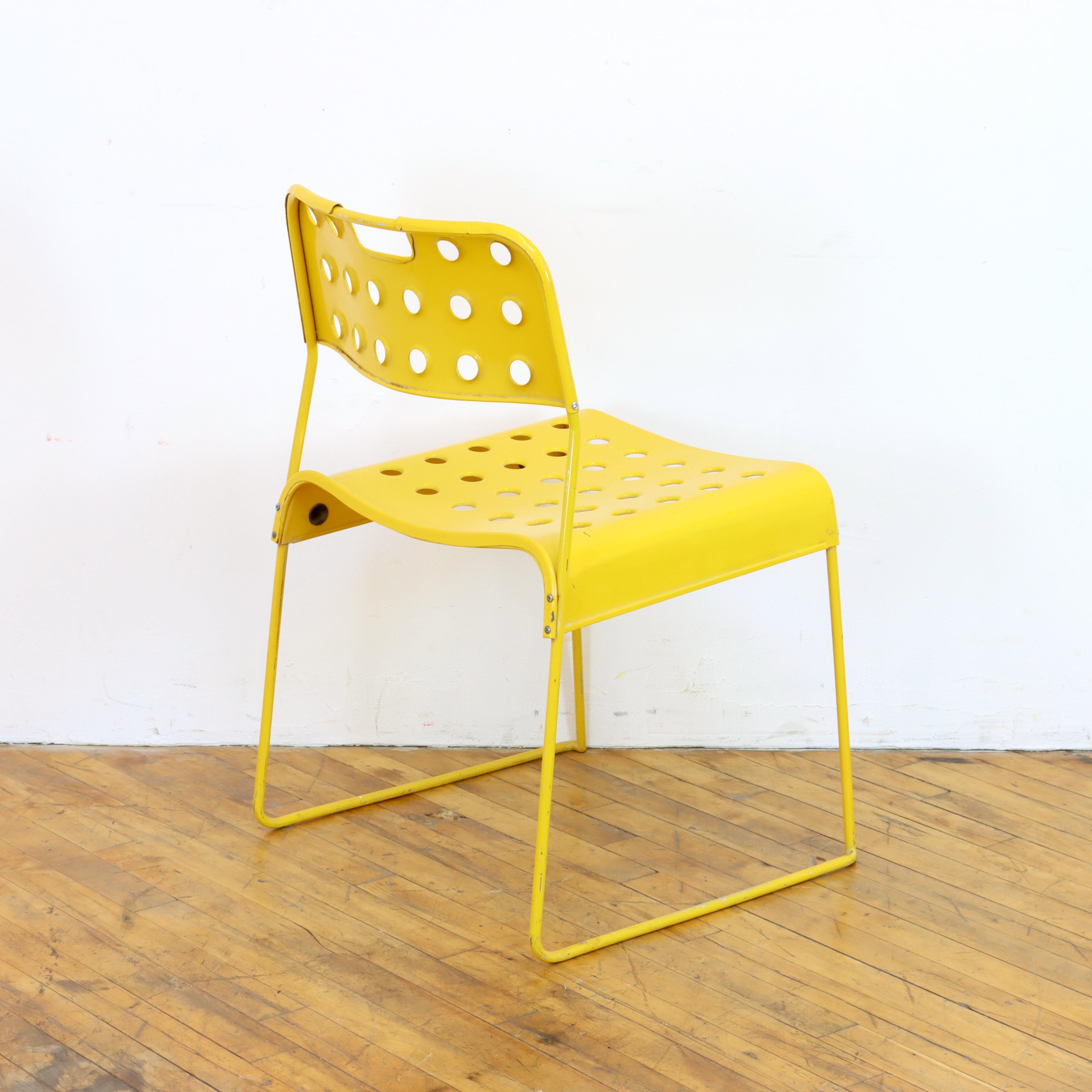Pair of Vintage Yellow Omkstak Chairs  In Good Condition For Sale In Oakland, CA