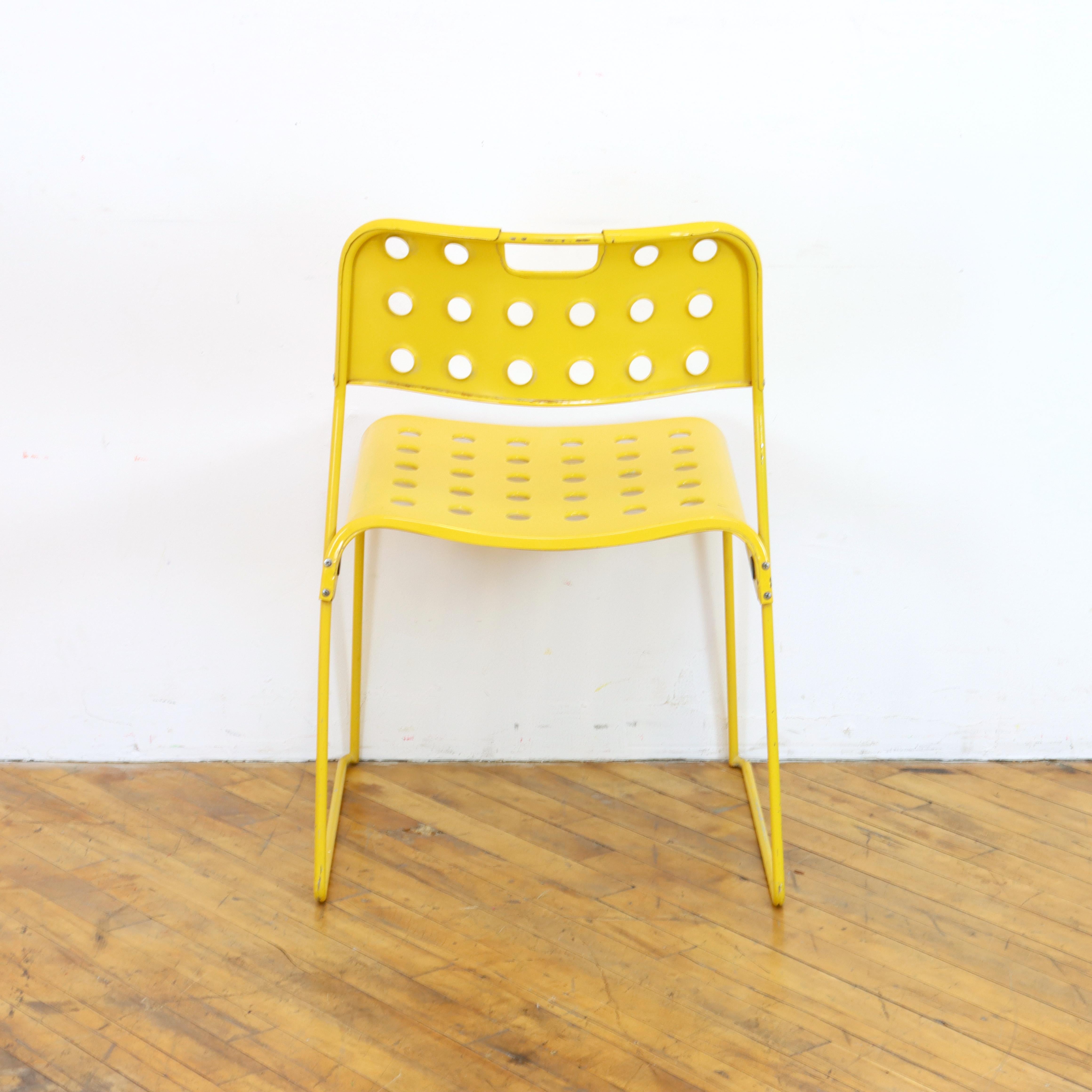 Late 20th Century Pair of Vintage Yellow Omkstak Chairs  For Sale