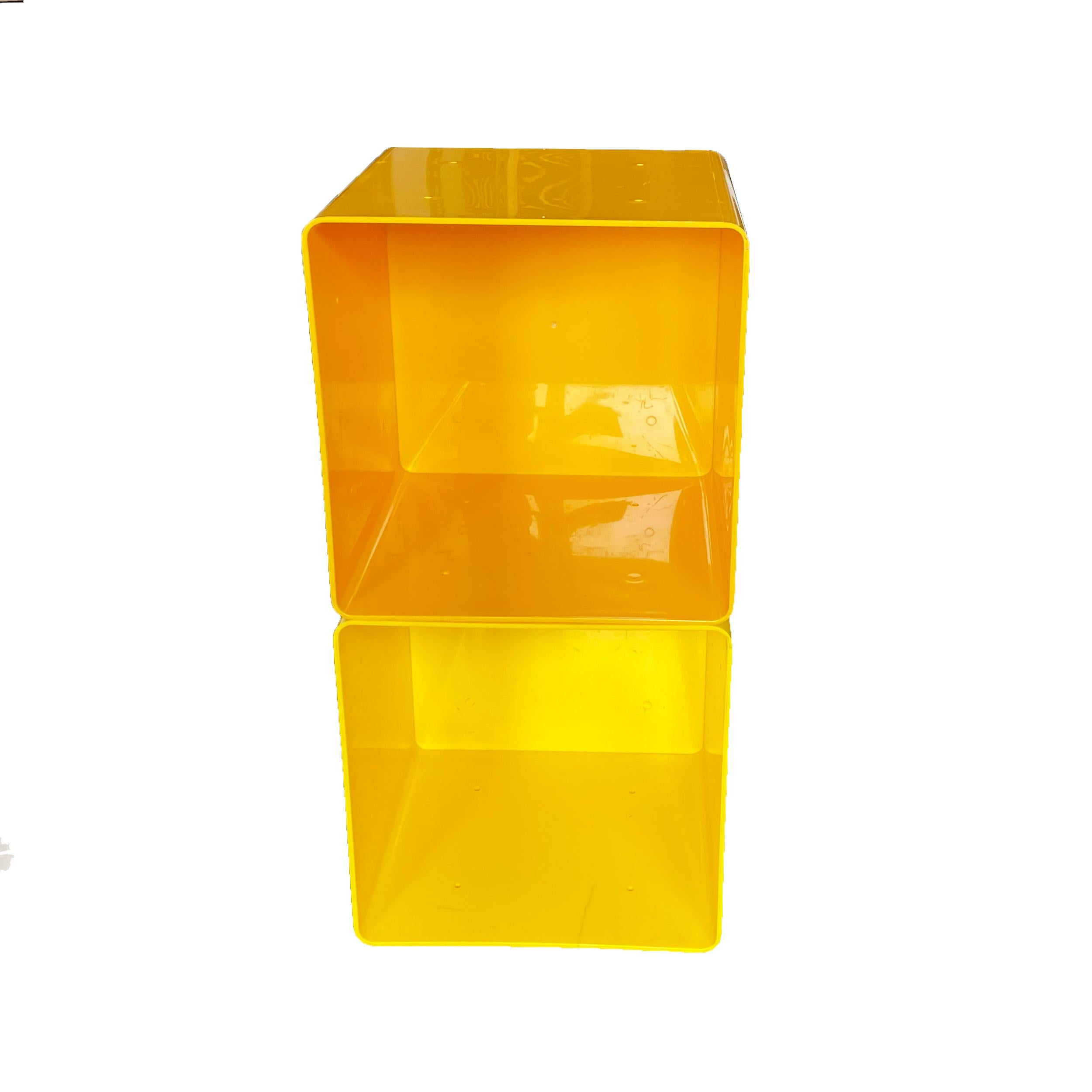 yellow storage cubes