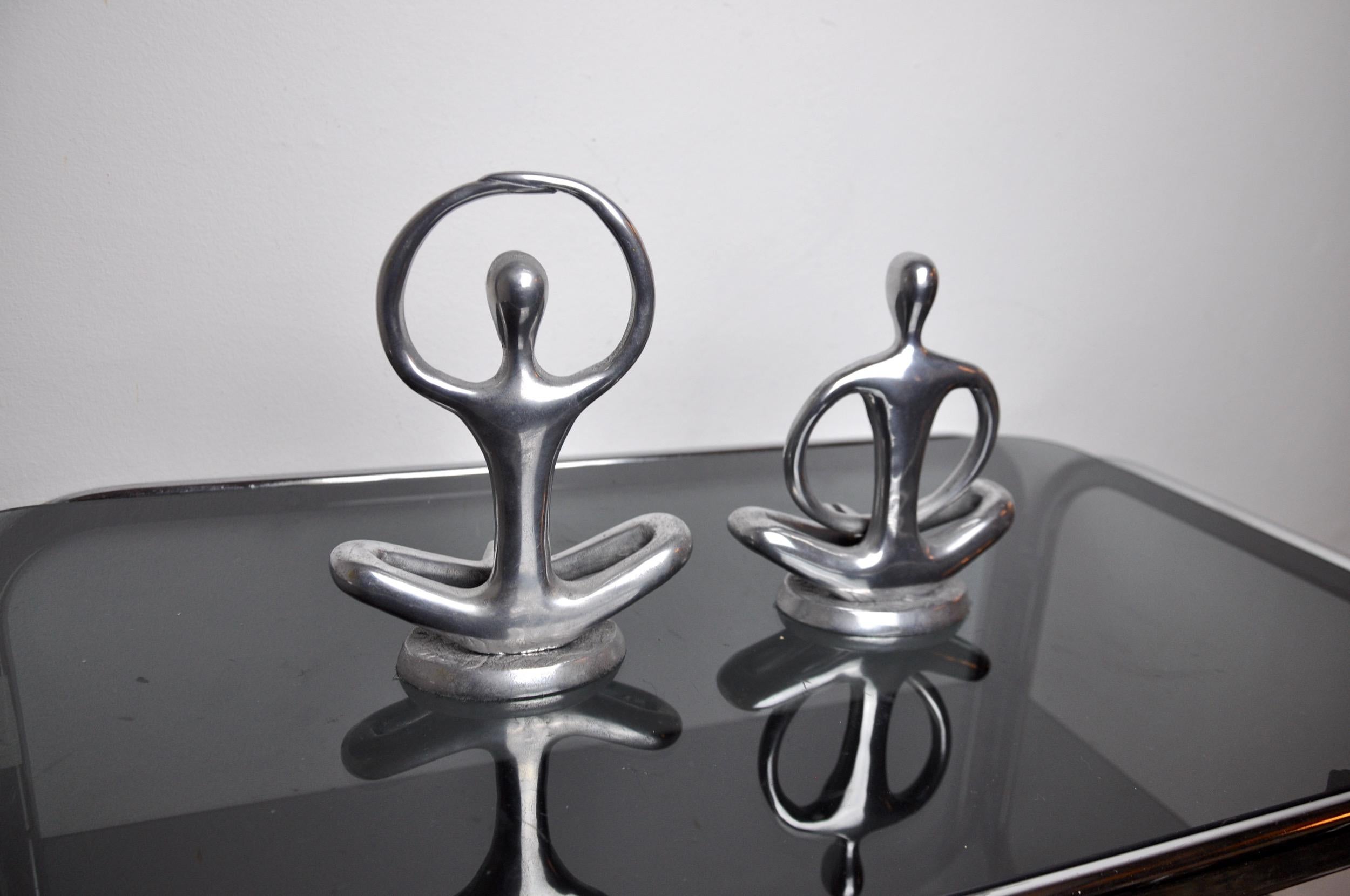 Pair of vintage Yogi aluminum photo holders, Denmark 1980 In Good Condition For Sale In BARCELONA, ES