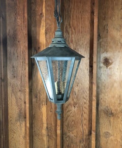 Pair of Vintage Zinc Lanterns