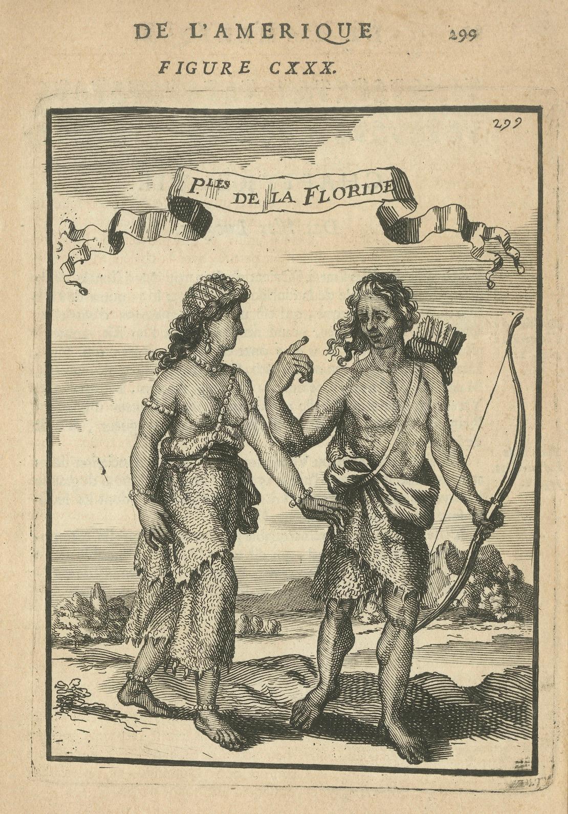 Pair of Virginia and Florida Natives, America – Ethnographic Engravings, 1683