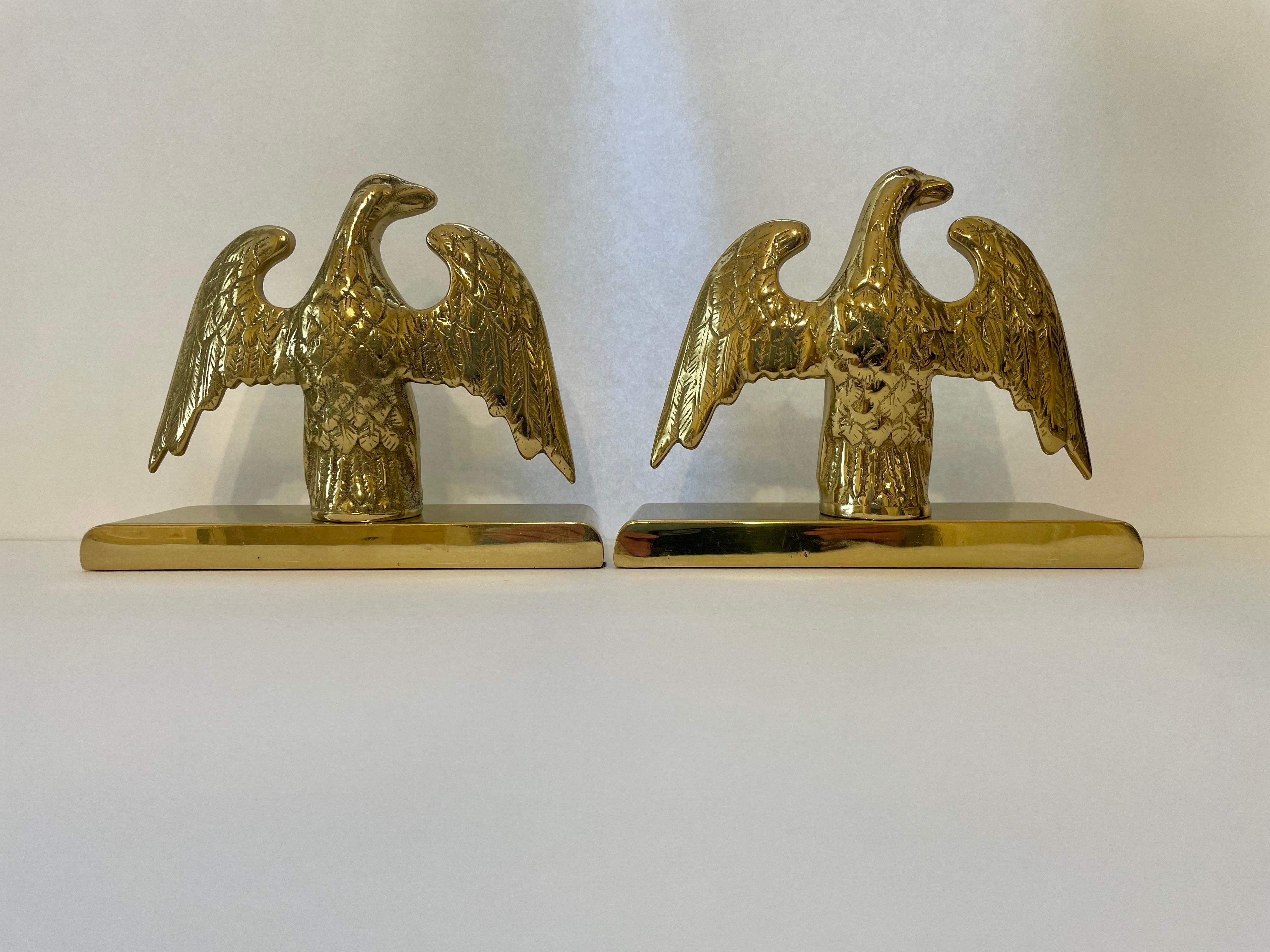 Par de sujetalibros de águila de latón de Virginia Metalcrafters en venta 4