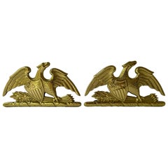 Par de sujetalibros de águila de latón de Virginia Metalcrafters