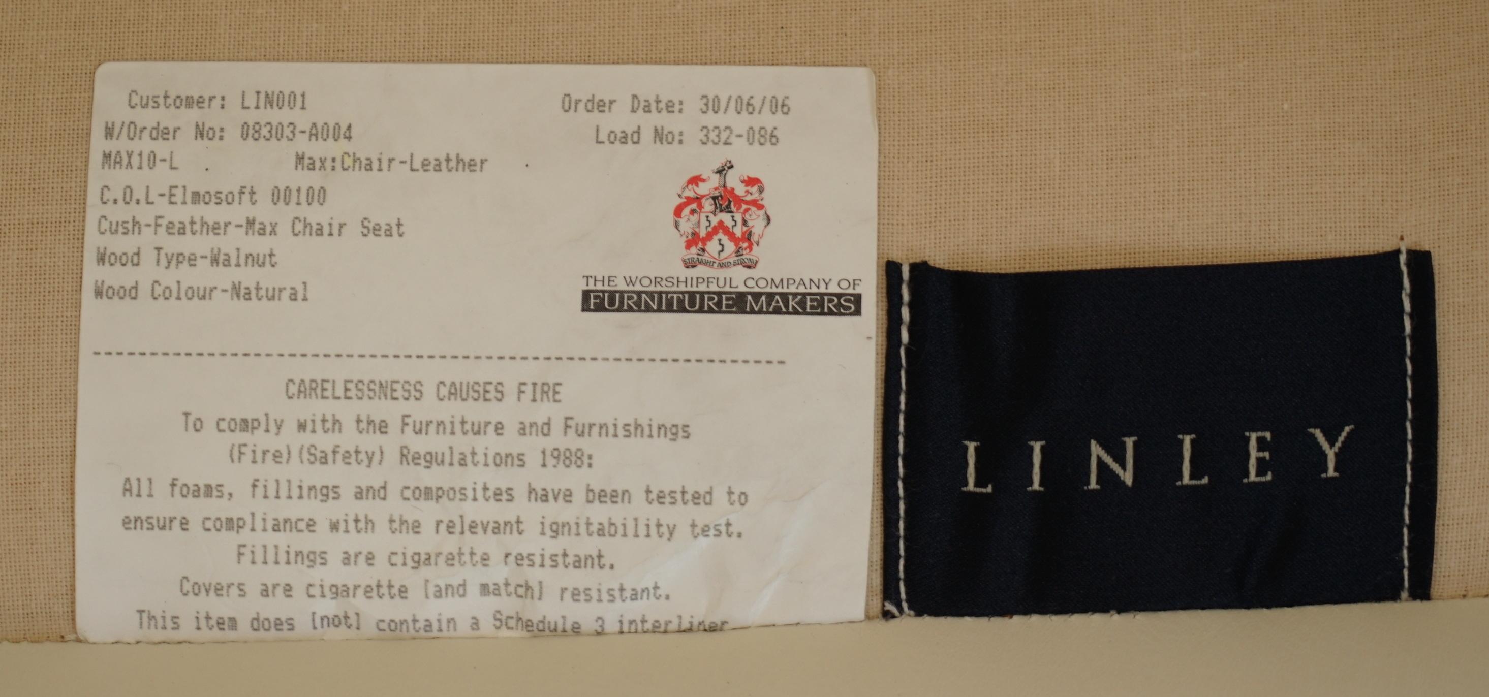Paar Viscount David Linley Elfenbeinweiße Leder-Max Club-Sessel im Angebot 9
