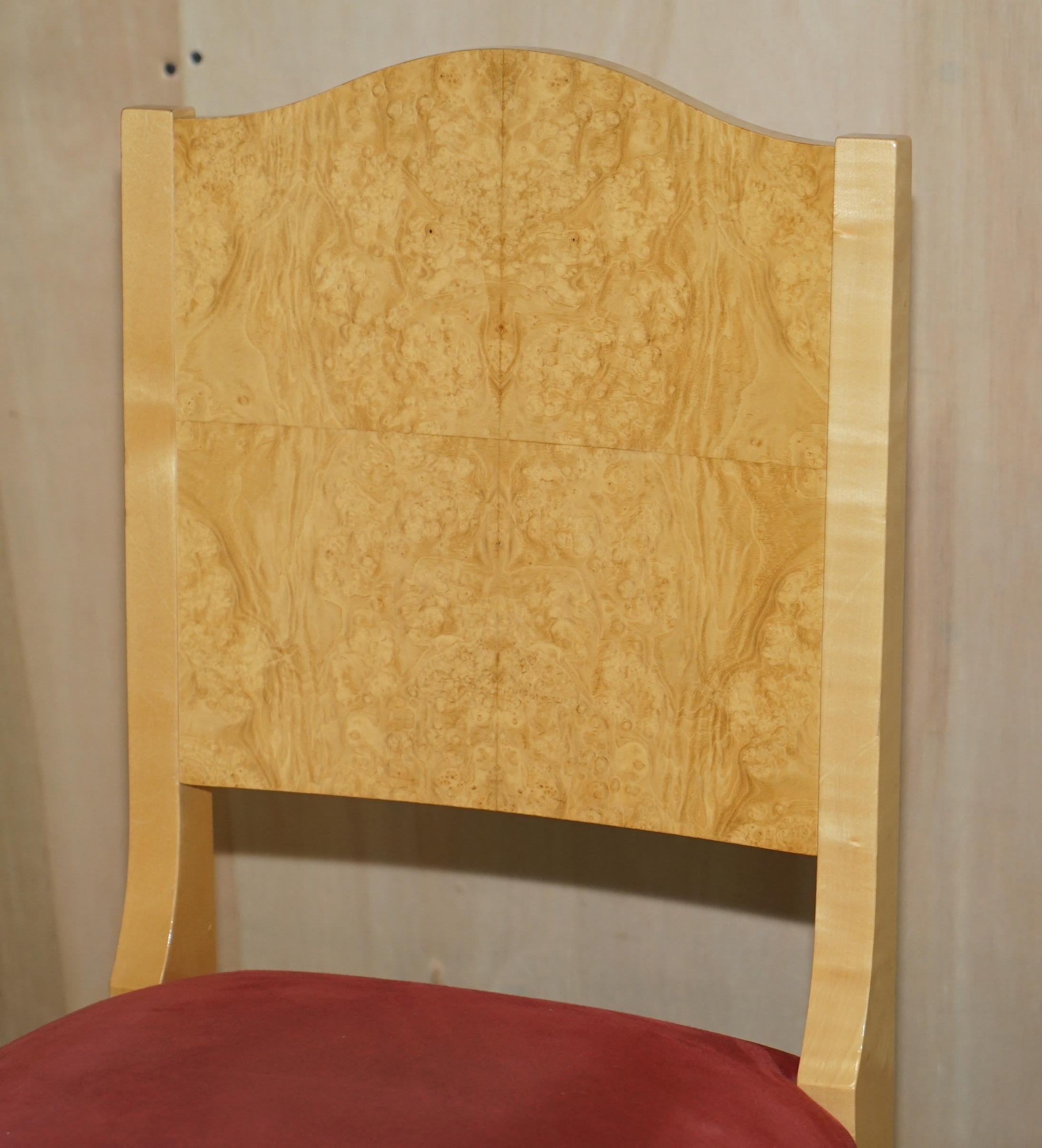 Inglese Coppia di sedie occasionali Pimlico in legno di sicomoro di David Linley in vendita