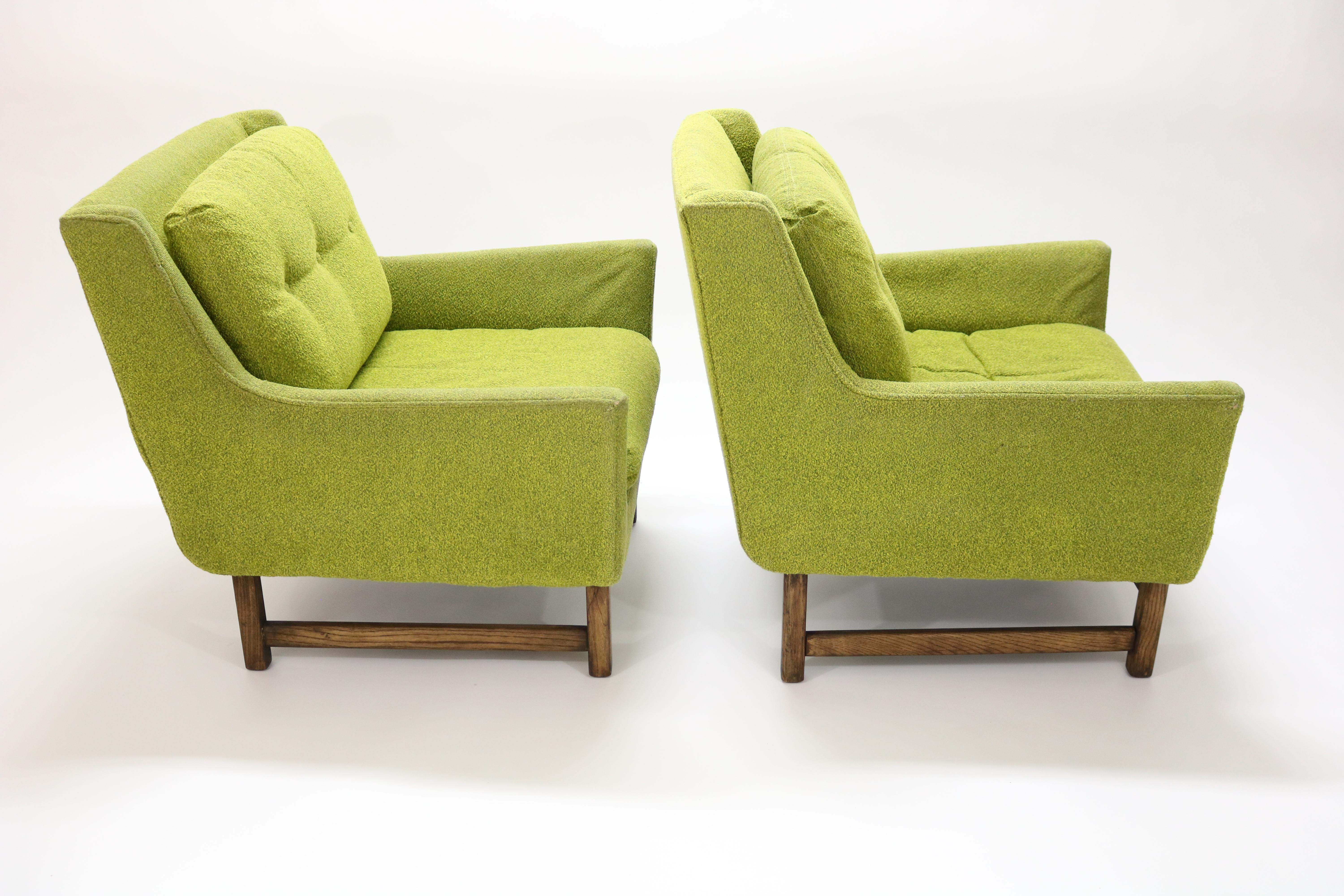 Scandinavian Modern Pair of Vista Lounge Chairs by Dan Johnson for Selig