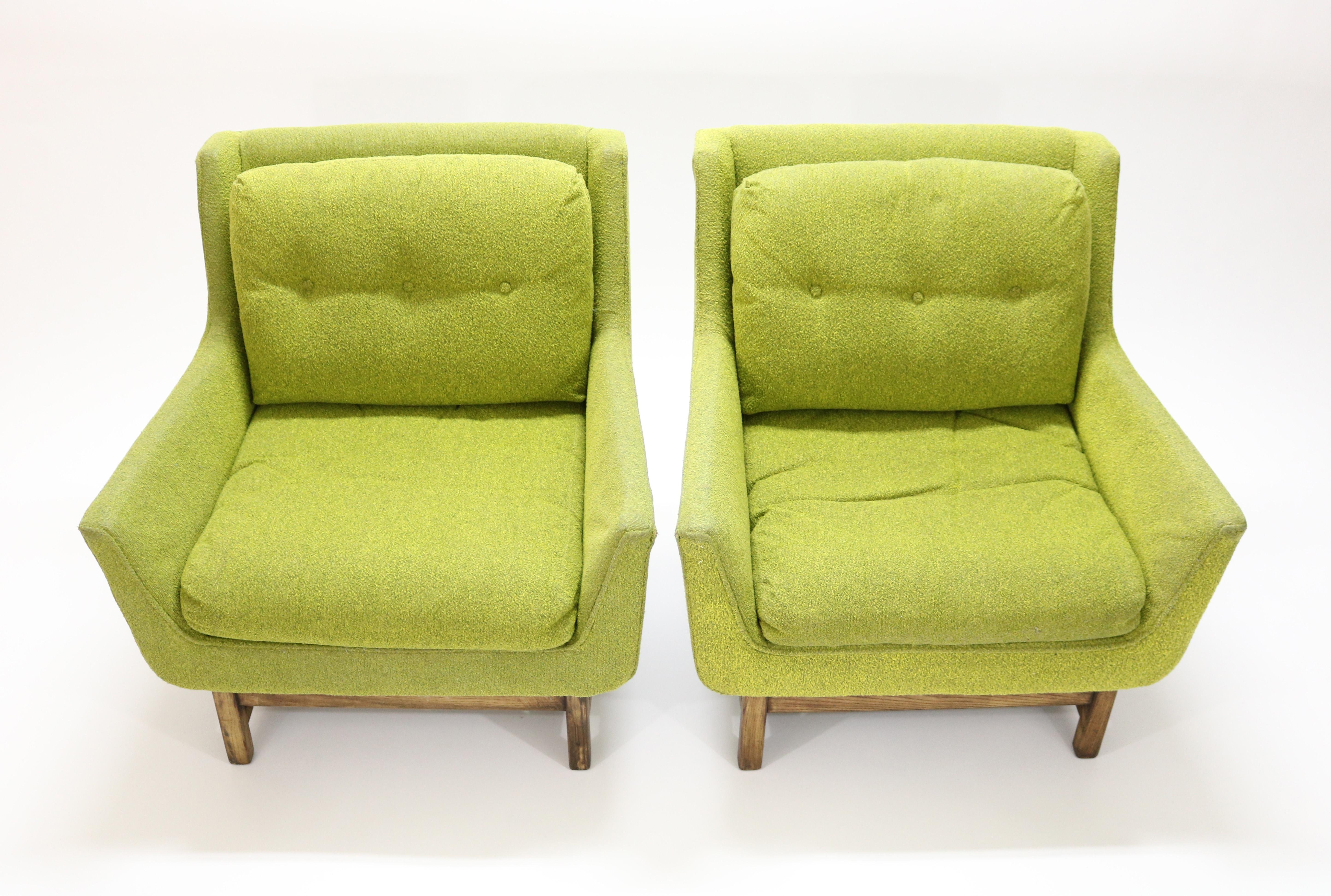 Pair of Vista Lounge Chairs by Dan Johnson for Selig In Good Condition In Littleton, CO