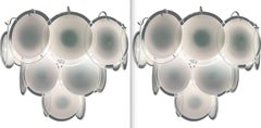 Pair of Vistosi Disc Murano Chandelier, 1970s