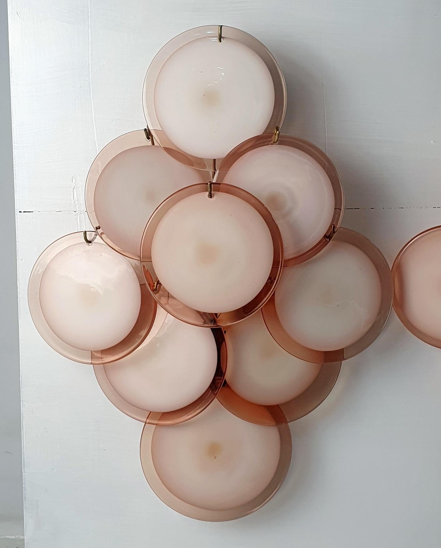 Pair of Vistosi Disc Wall Sconces, circa 1970 In Excellent Condition For Sale In Albano Laziale, Rome/Lazio