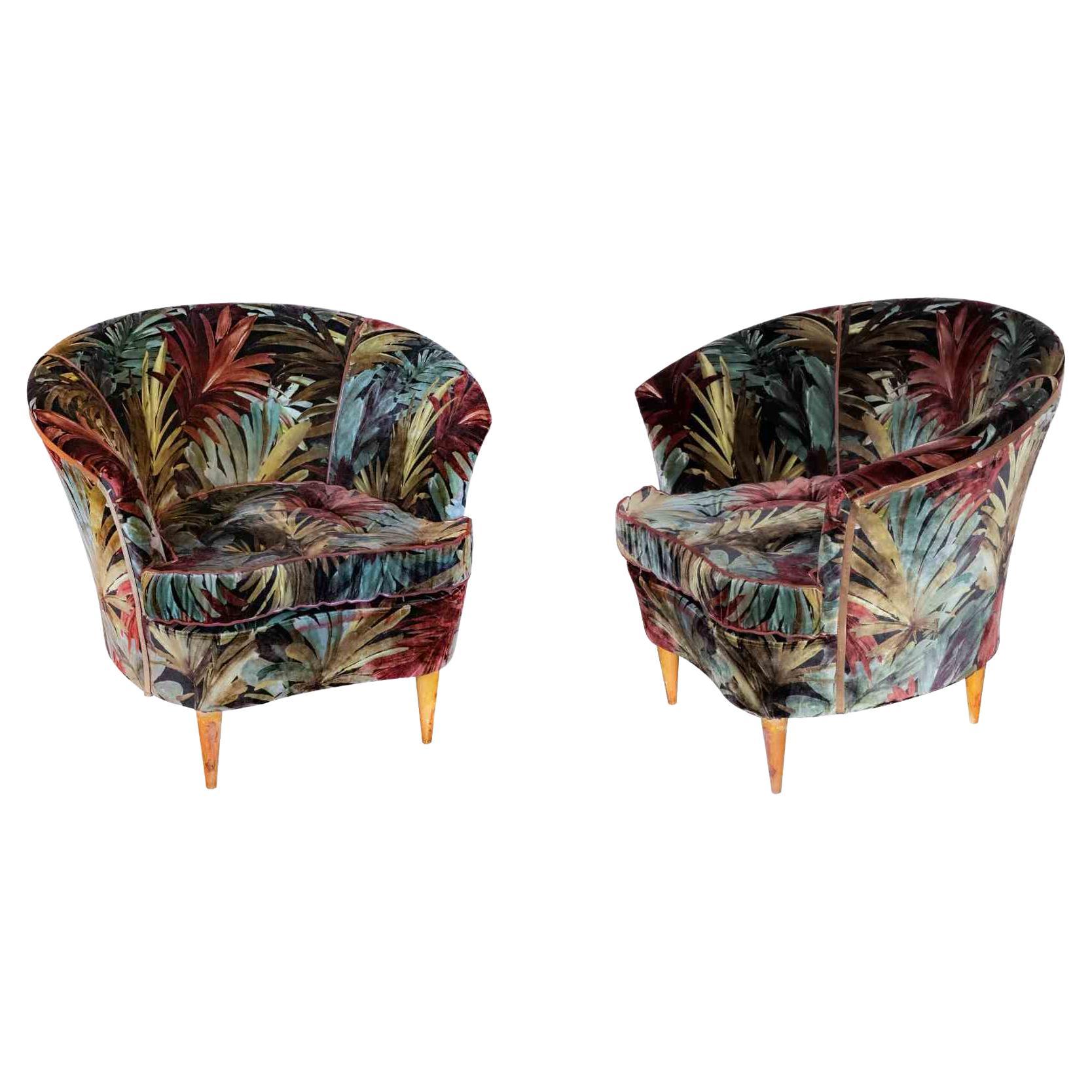 Pair of Vitange Armchairs, Italy, 1950s