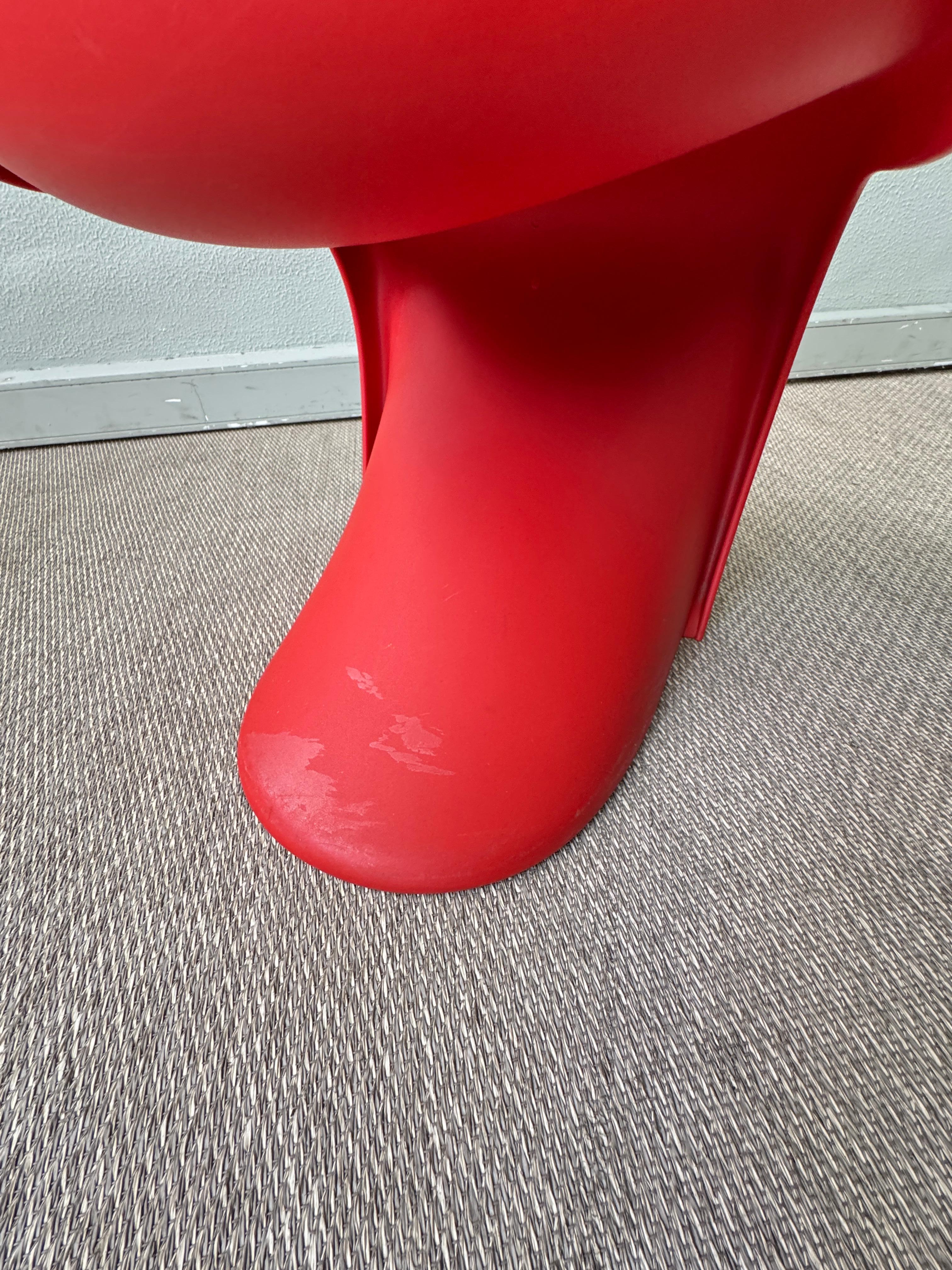 Coppia di sedie Vitra Verner Panton S Junior in plastica rossa e arancione, design anni '60 in vendita 5