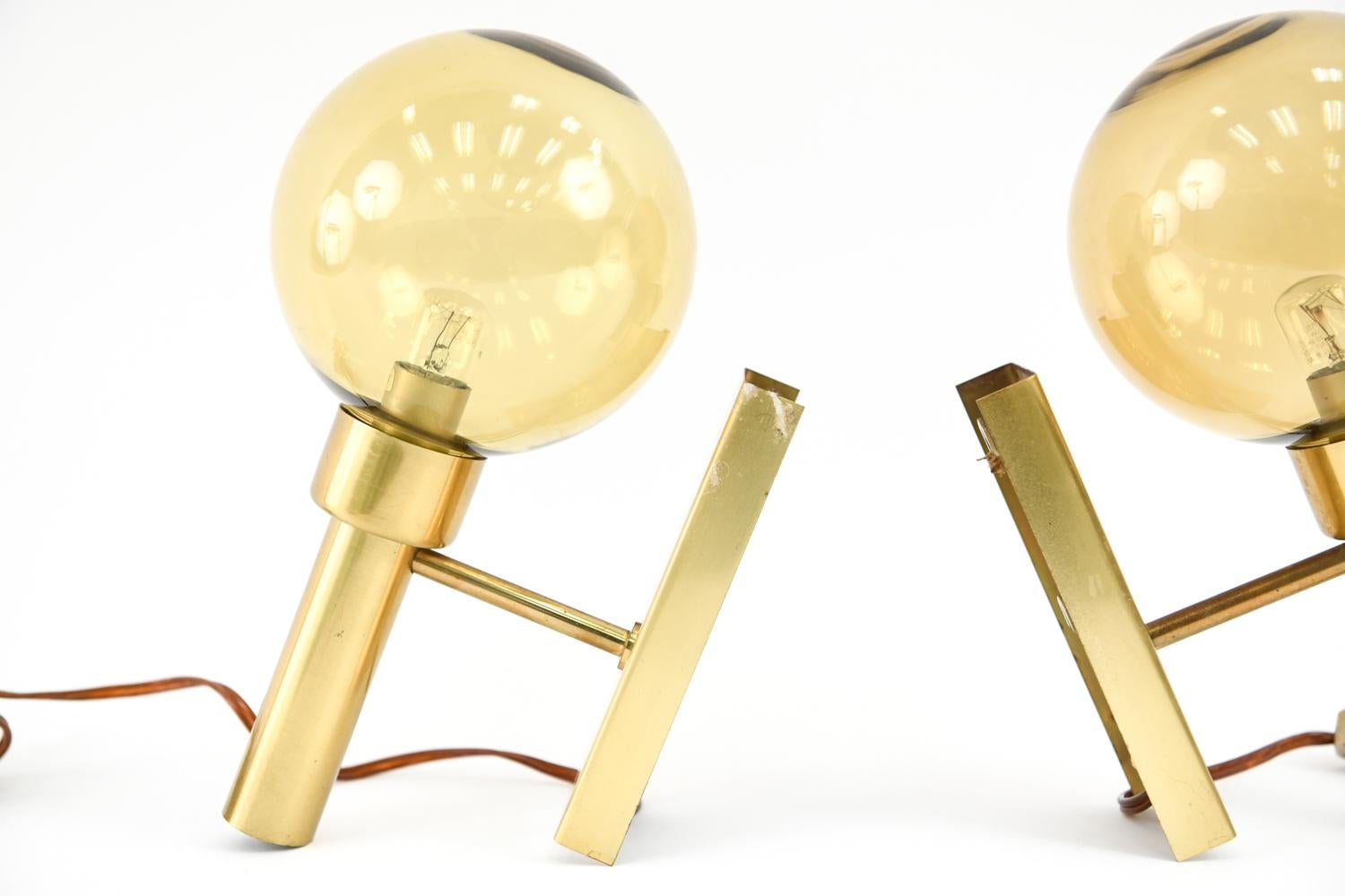 Brass Pair of Vitrika Bodega Sconces in the Style of Hans Agne Jakobsson For Sale