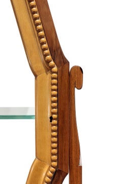 Pair of Vitrines German Jugendstil circa 1905 Diamond Walnut Maple