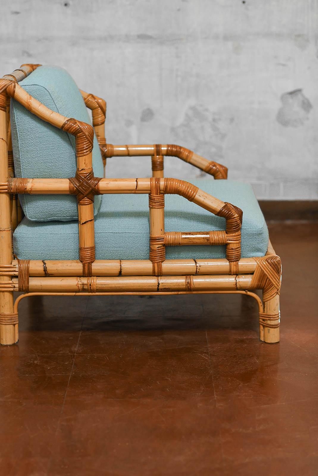 Paire de fauteuils Vivai Del Sud en rotin, Italie 1970 en vente 4