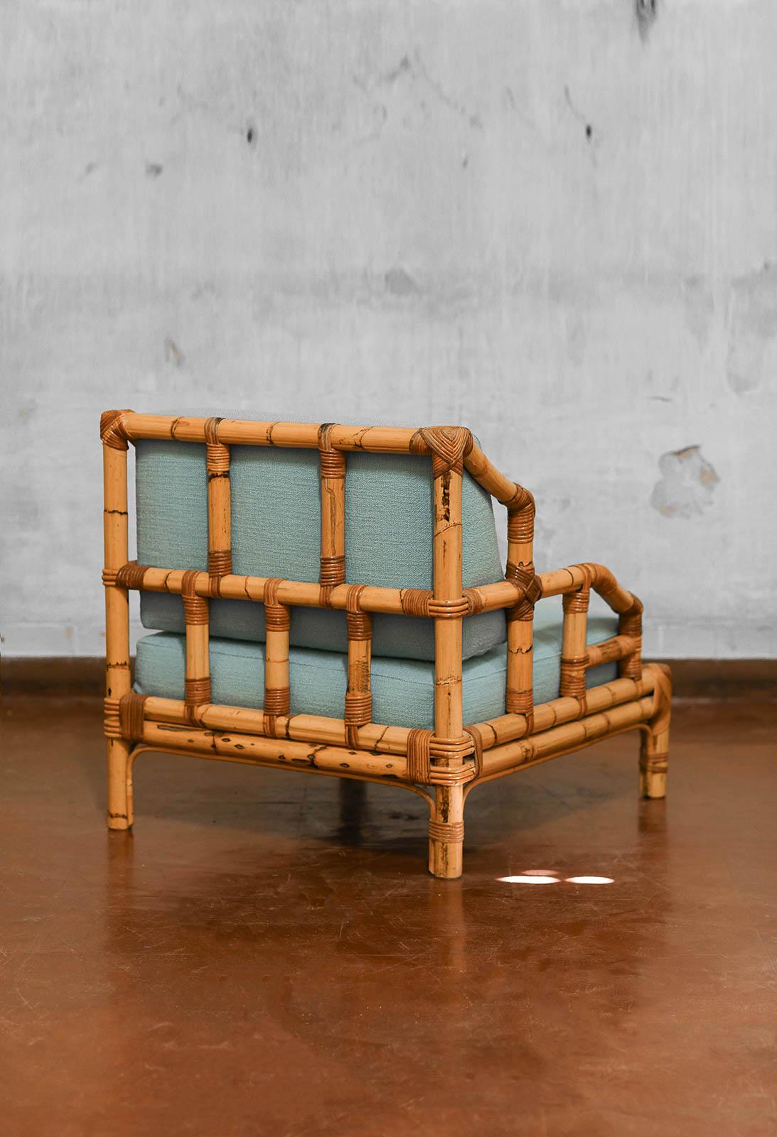 Fin du 20e siècle Paire de fauteuils Vivai Del Sud en rotin, Italie 1970 en vente