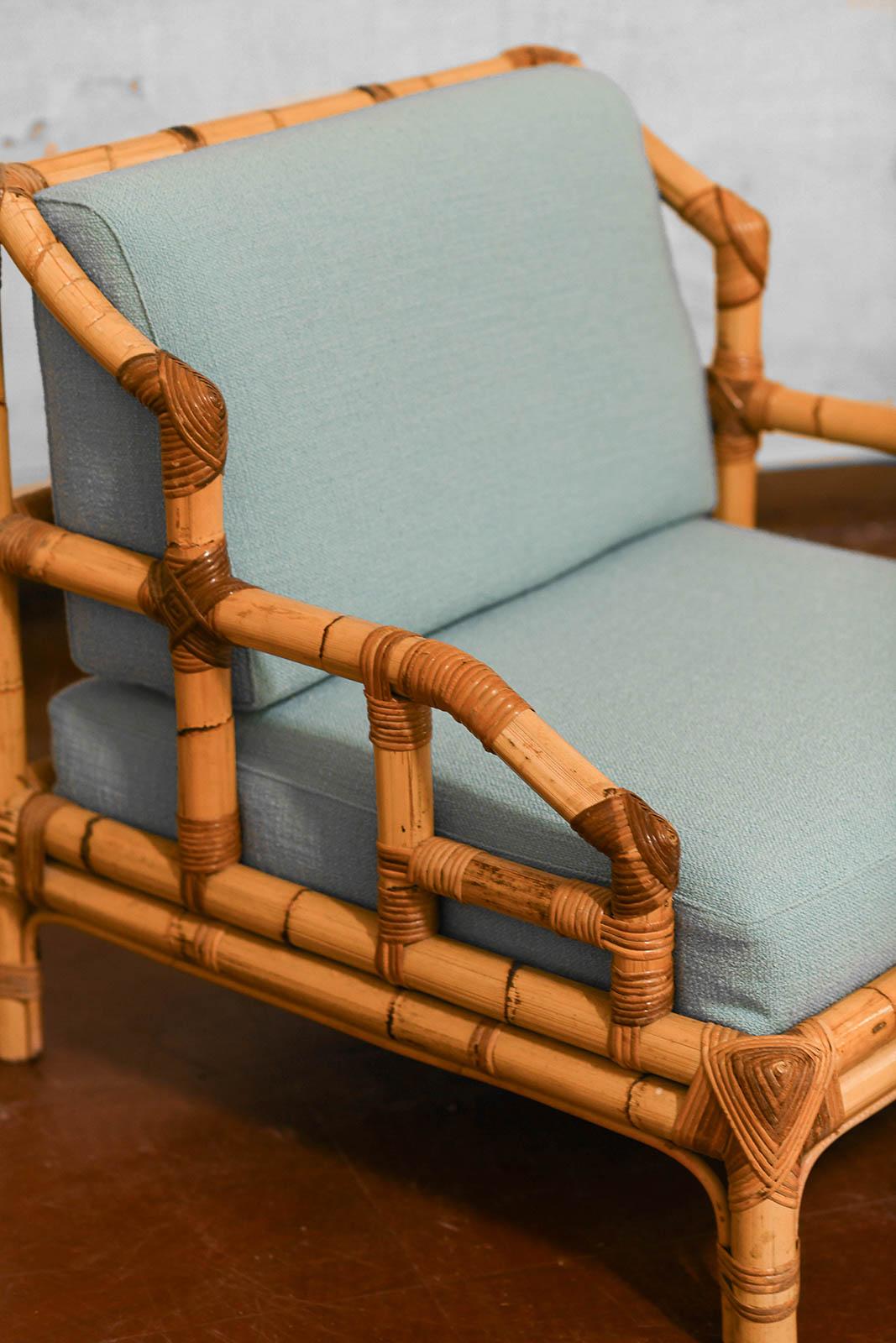 Paire de fauteuils Vivai Del Sud en rotin, Italie 1970 en vente 2