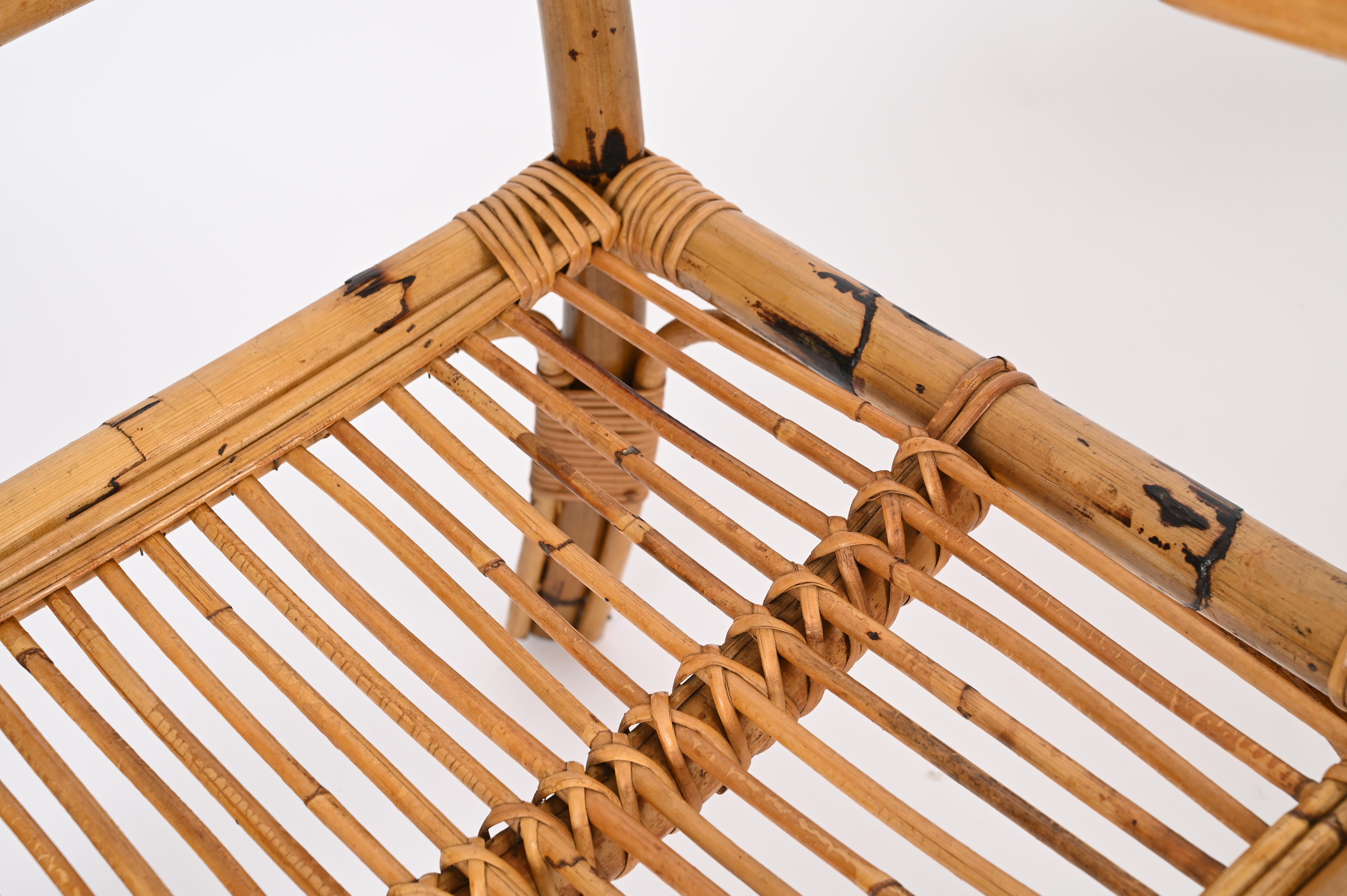 Paire de fauteuils Vivai del Sud du milieu du siècle en bambou et rotin, Italie 1970 en vente 7