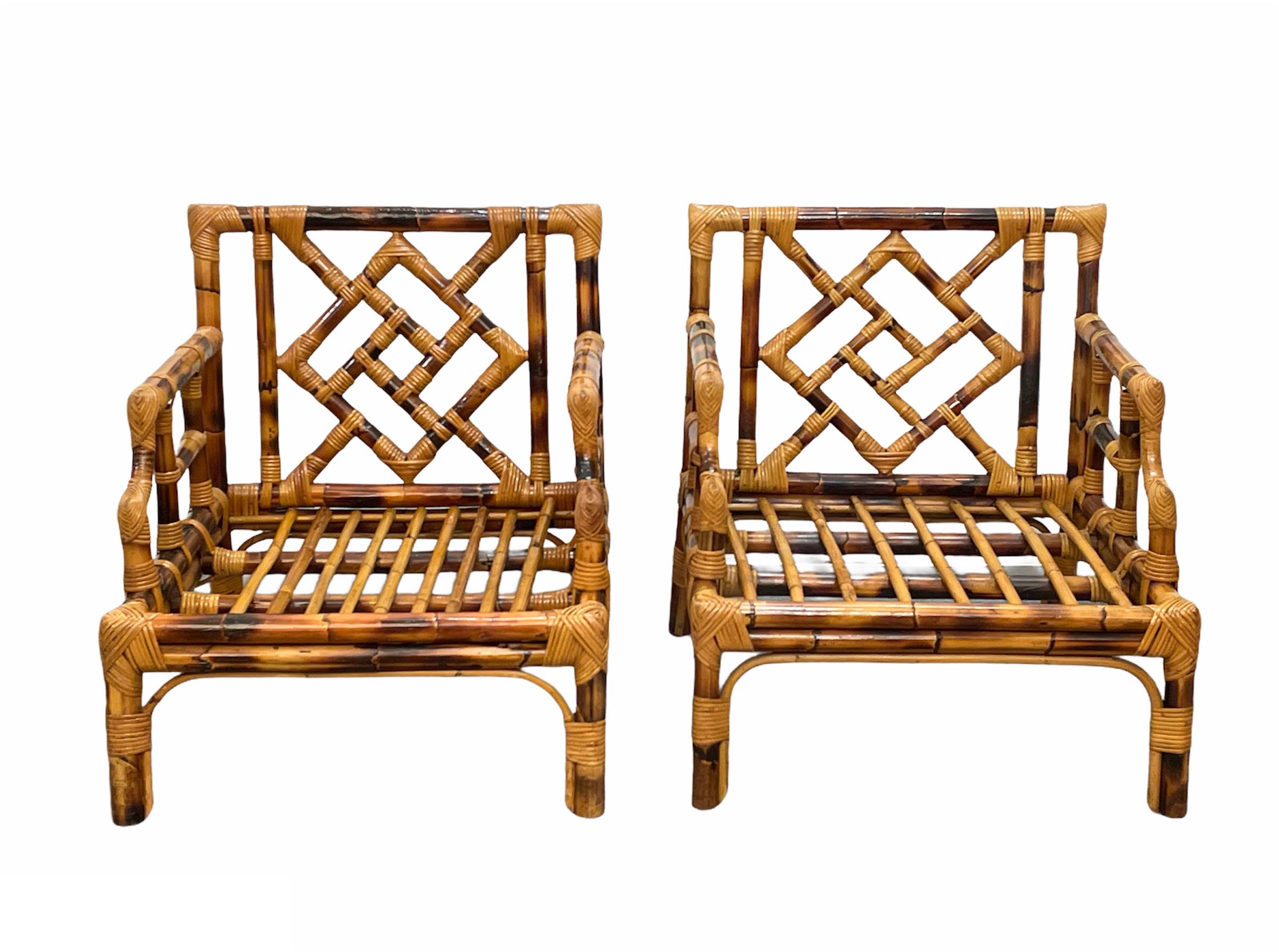 Pair of Vivai del Sud Mid-Century Modern Italian Bamboo Armchairs, 1970s 14