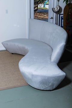 Pair of Vladimir Kagan Bilbao Serpentine Sofas