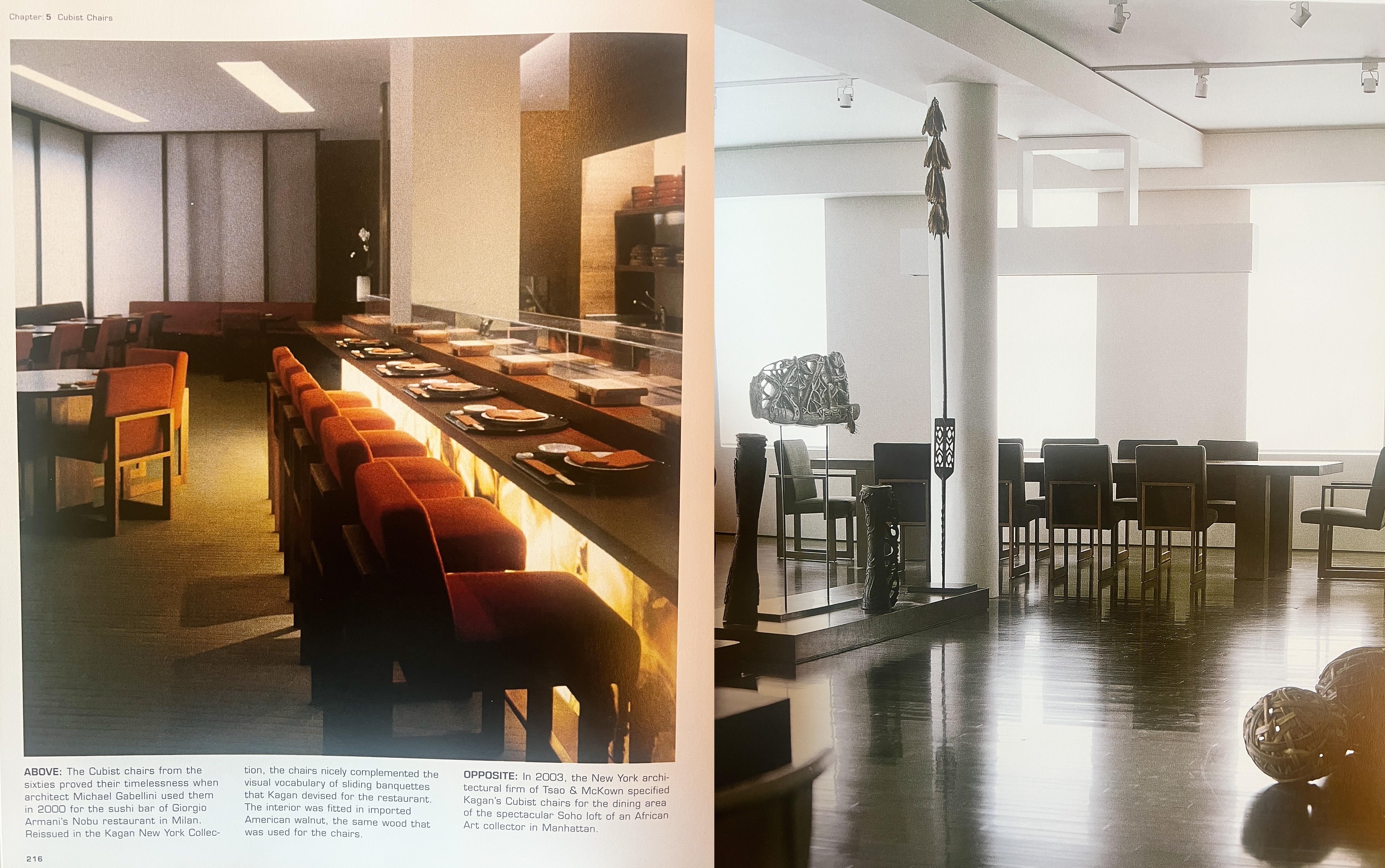 Pair of Vladimir Kagan 'Cubist' Side Chairs in Walnut, c 1967, New York 11