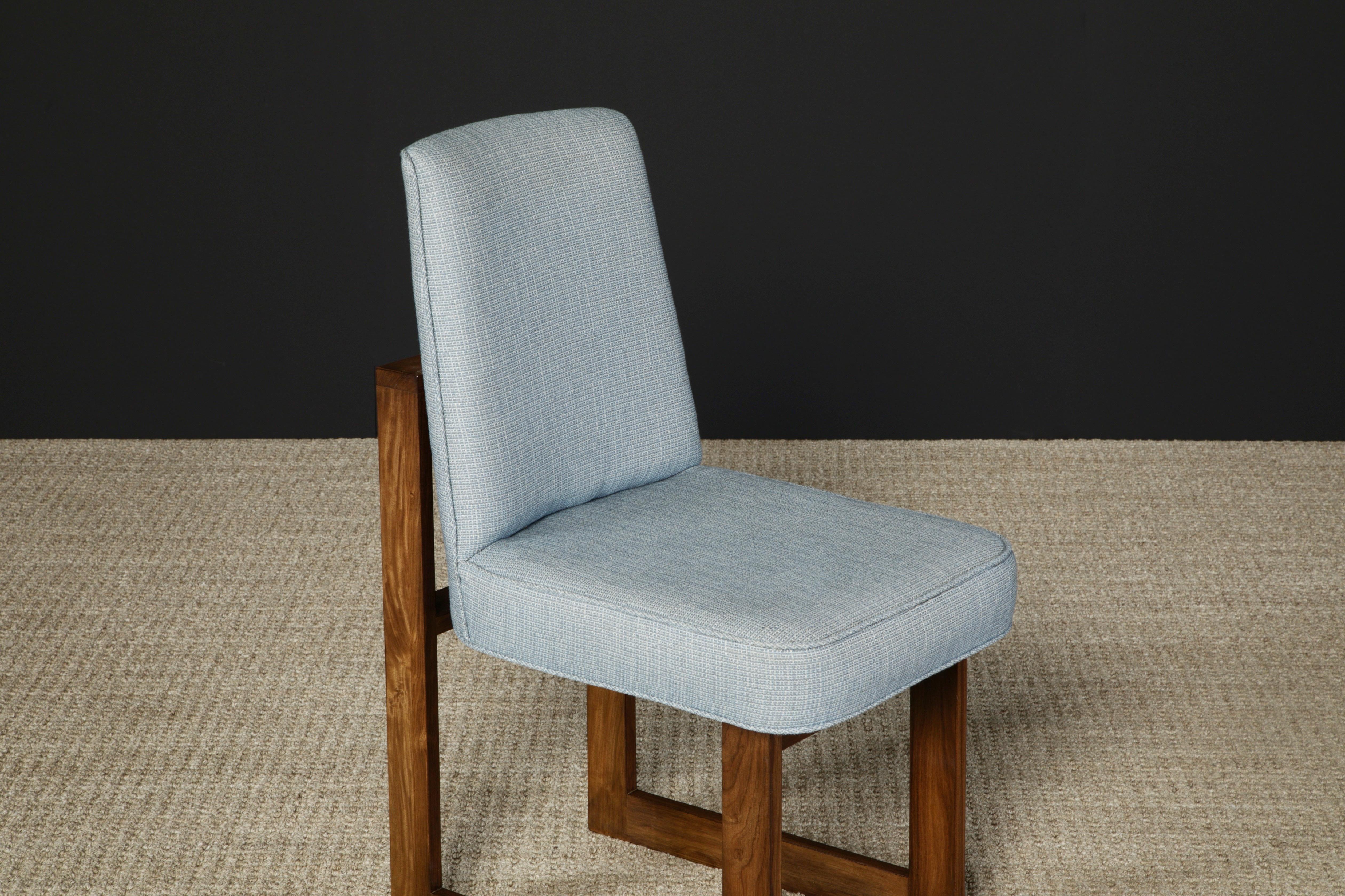 American Pair of Vladimir Kagan 'Cubist' Side Chairs in Walnut, c 1967, New York