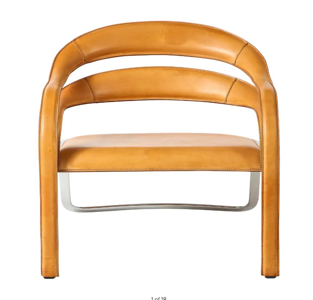 The kinetic lines of the Fettucini Chair fold together and gracefully join along the legs, drawing the eye across each contour.The floating backrest flows into twisting curves of the arms, with a precision reflecting the rigorous intention in
