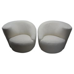 Pair of Vladimir Kagan for Directional Nautilus Swivel Chairs