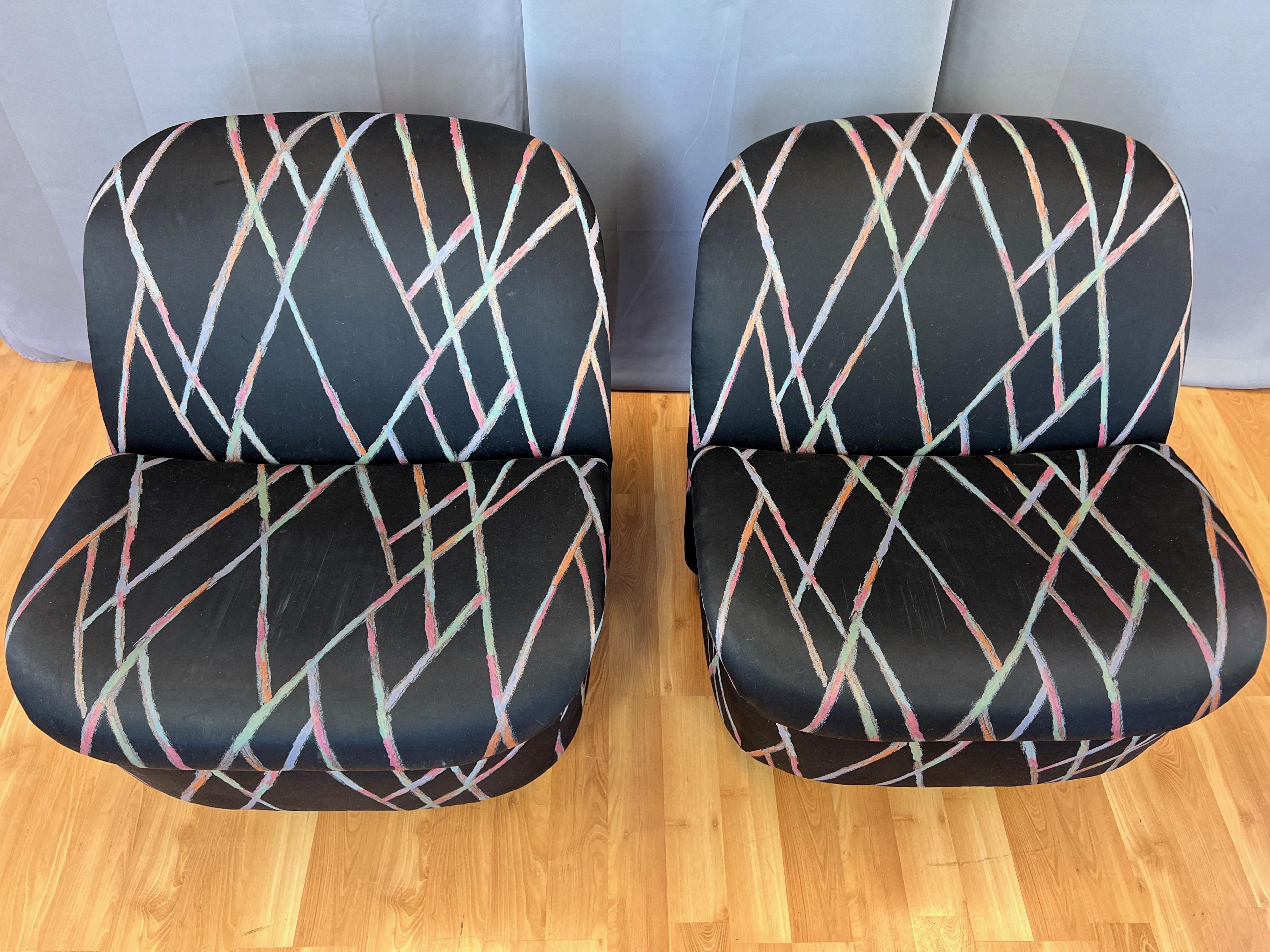 Pair of Directional “Swivel Lip” Tilt-Able Slipper Lounge Chairs, 1980 6