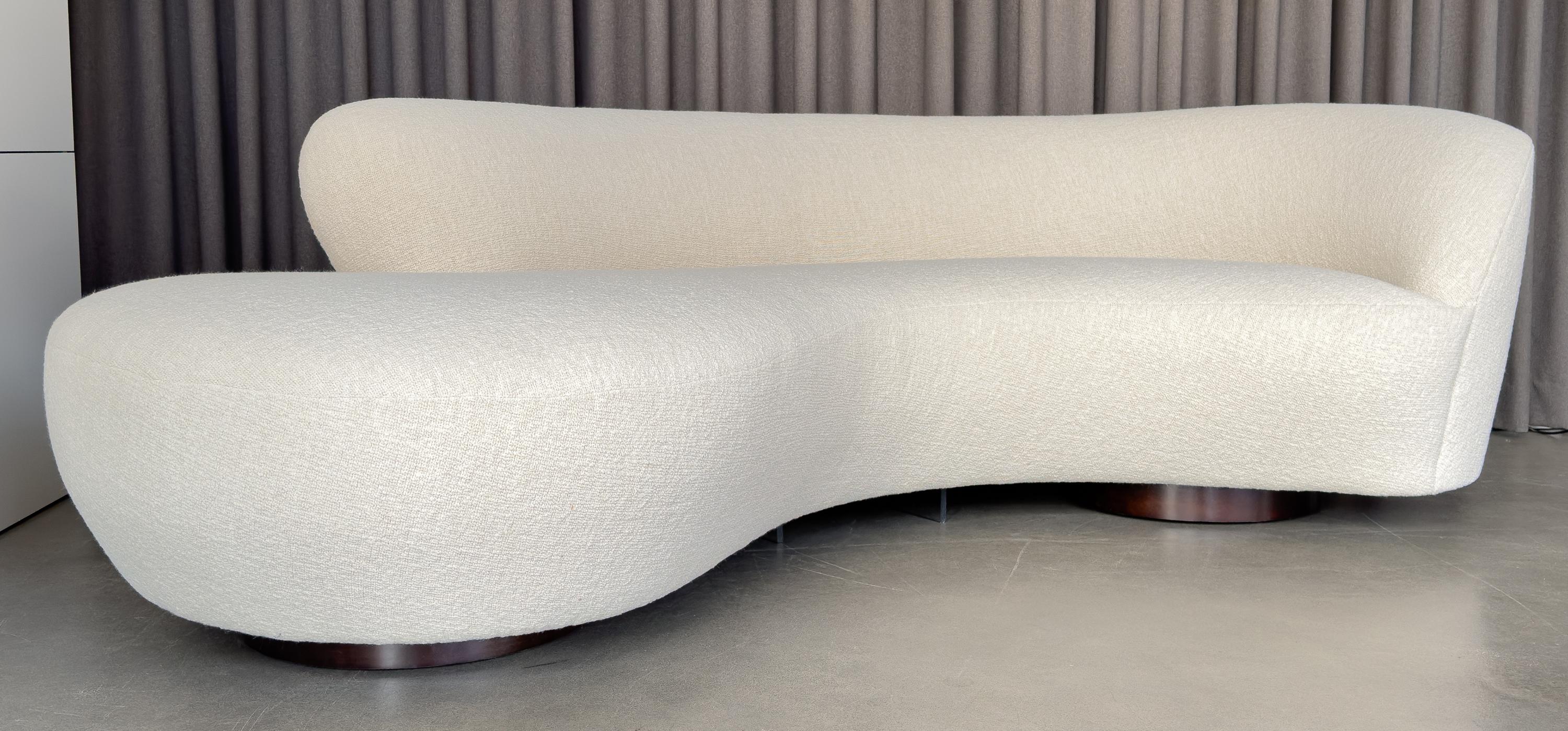 Stained Pair of Vladimir Kagan Sofas for Directional