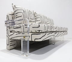 Paar Vladimir Kagan Sofas Neu Gepolstert