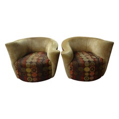 Pair Of Vladimir Kagan Swivel Chairs