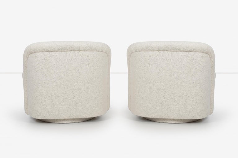 Appliqué Pair of Vladimir Kagan Swivel Lounge Chairs for Preview