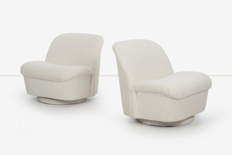 Late 20th Century Pair of Vladimir Kagan Swivel Lounge Chairs for Preview